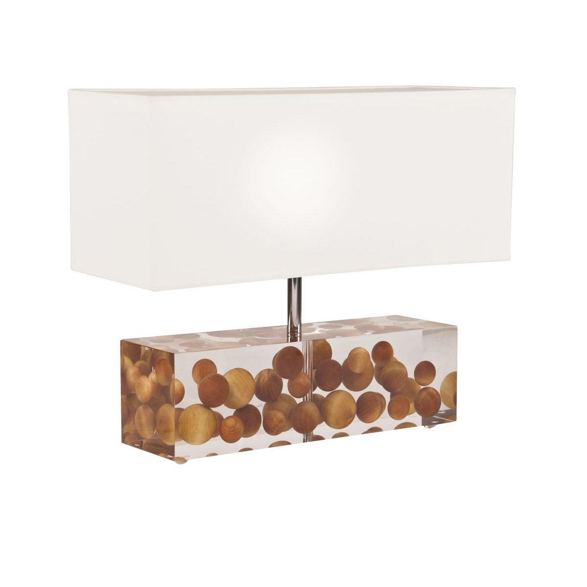 Lampe en plexiglass® avec boules de cèdre H60 Lampe en plexiglass® avec boules de cèdre H60
