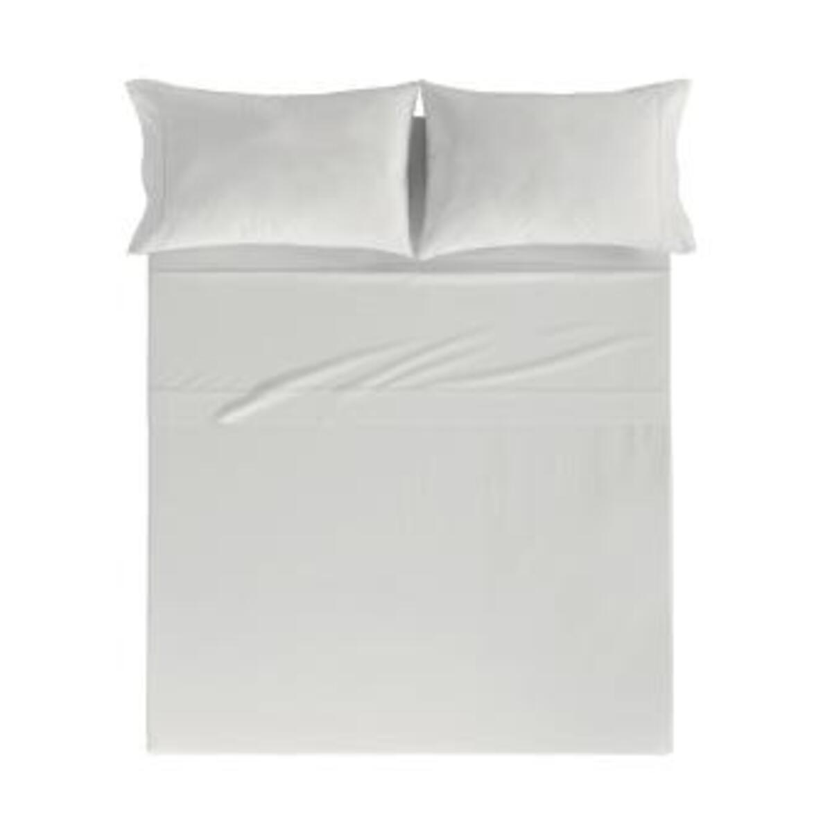Drap de lit en coton percale gris 250x280 cm Drap de lit en coton percale gris 250x280 cm