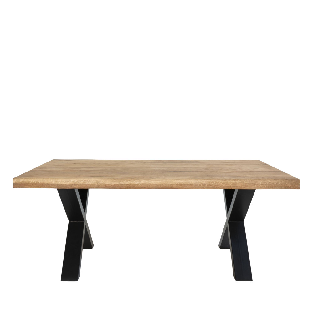table basse en métal et bois clair
