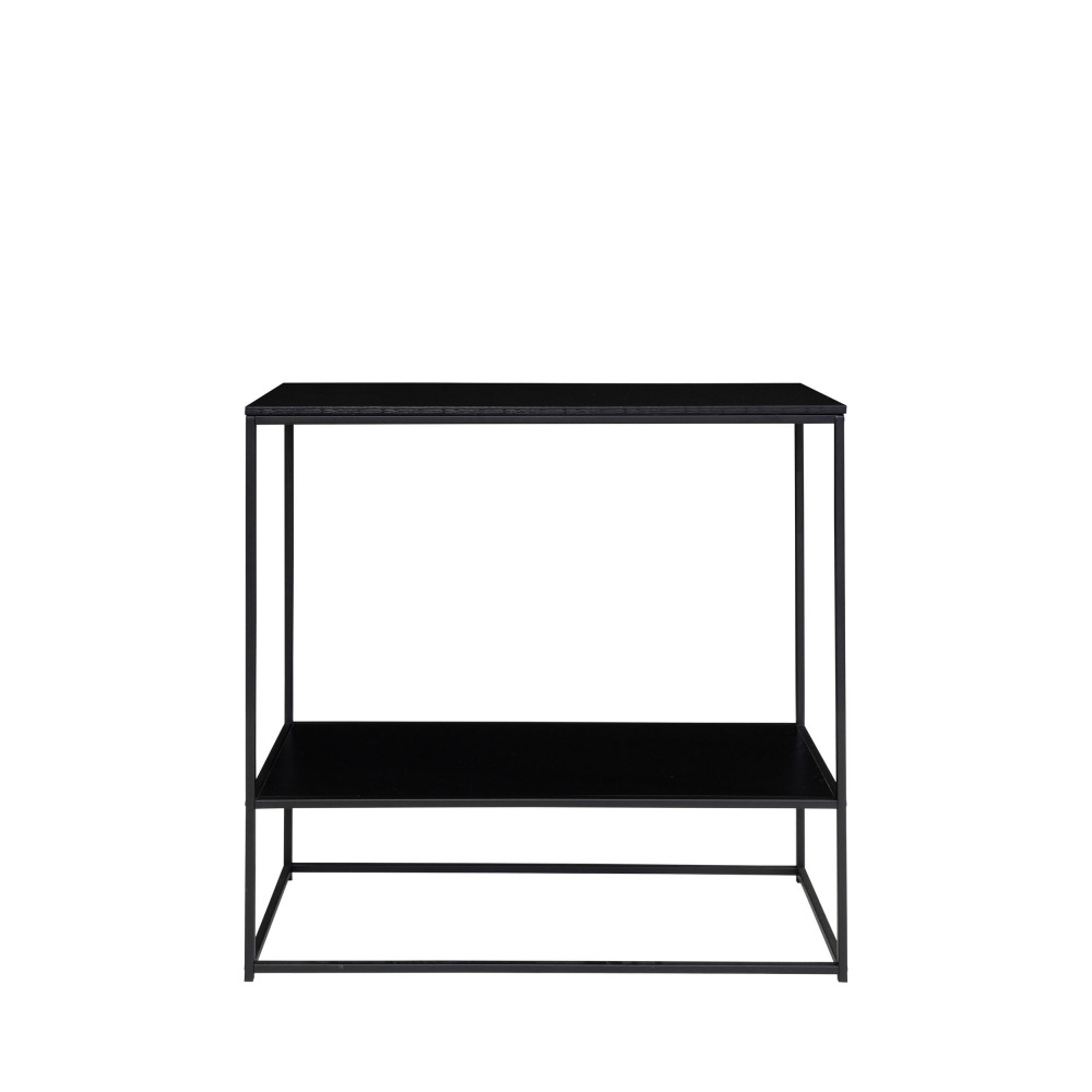 Console minimaliste en bois et métal 80x80cm Noir