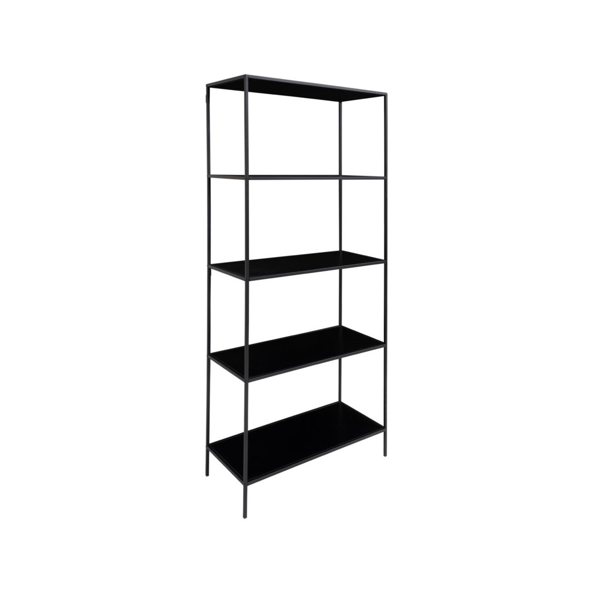 Etagère design 5 étages en métal et bois noir