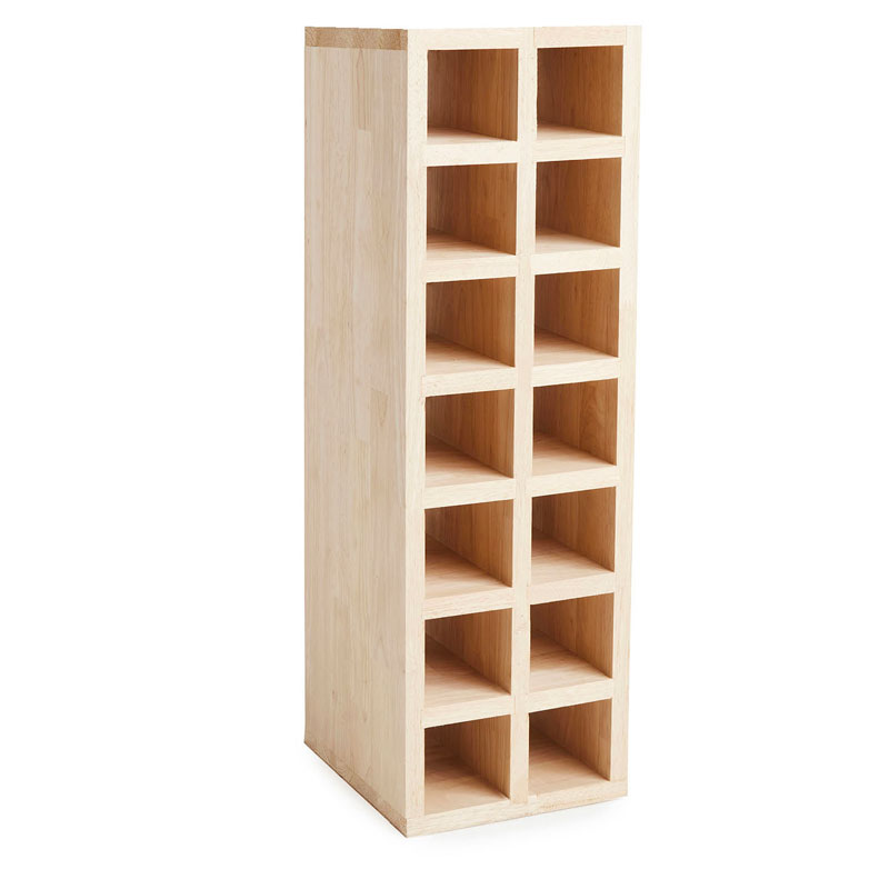 Casier rangement de 14 bouteilles hévéa (photo) Casier rangement de 14 bouteilles hévéa