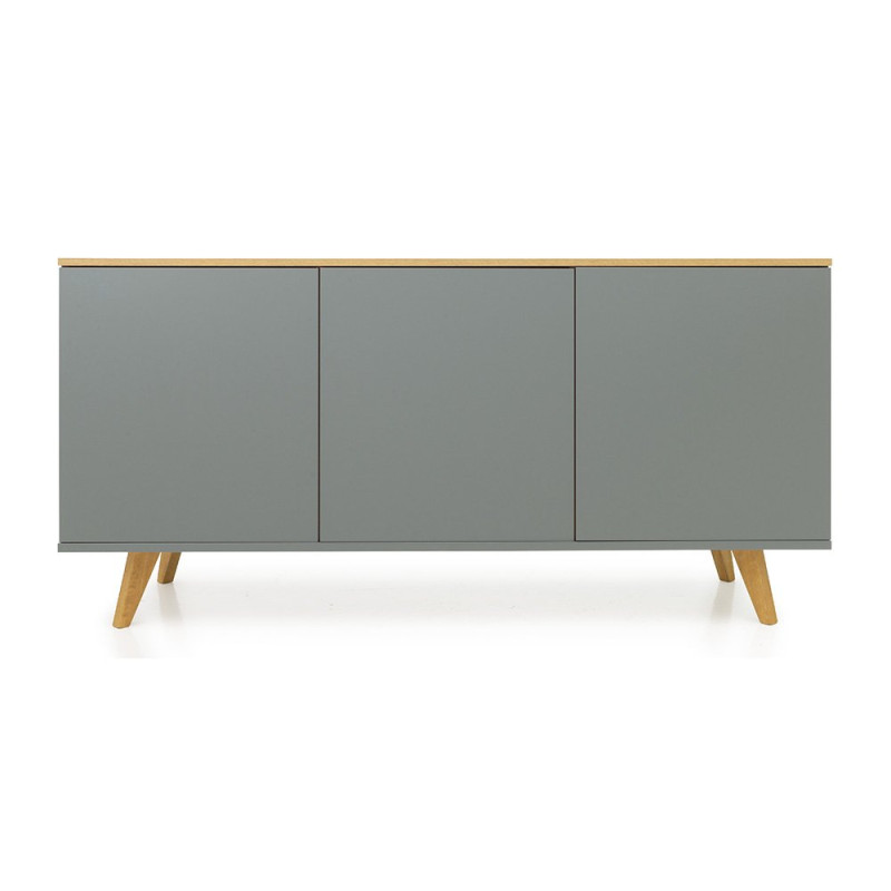 Buffet moderne 3 portes style scandinave Gris