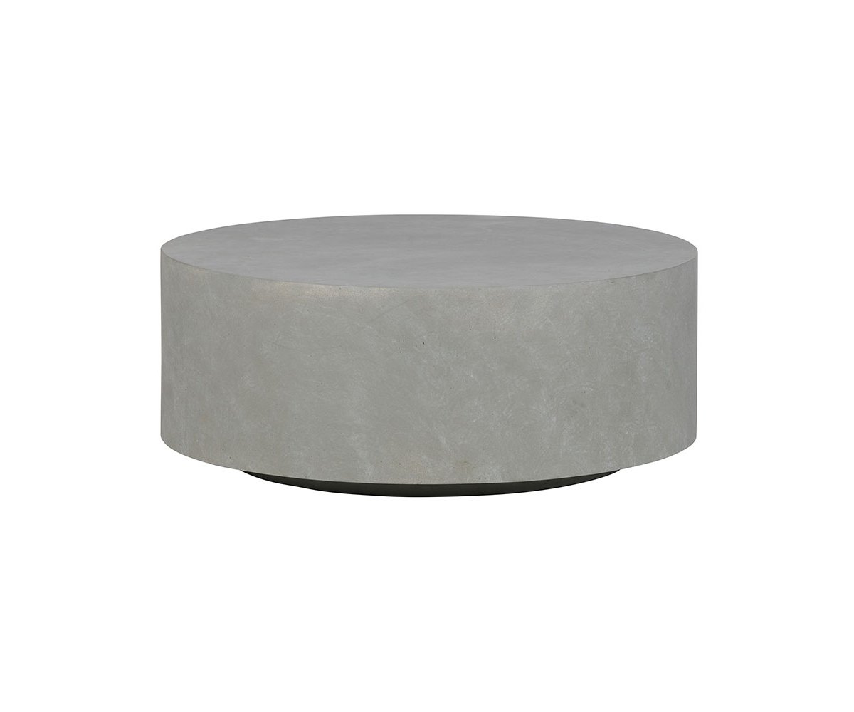 Table basse ronde en argile intérieur extérieur Gris
