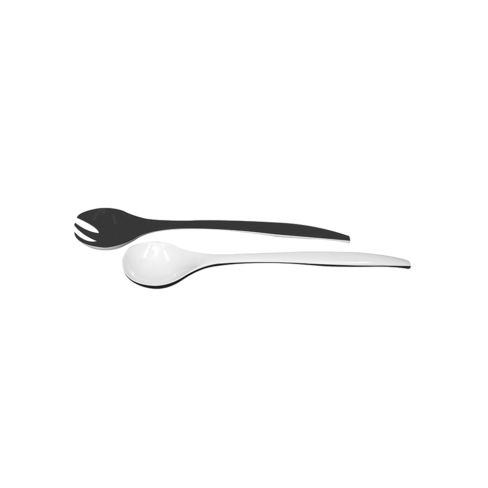 Couverts à salade bicolores 29cm (photo) Couverts à salade bicolores 29cm