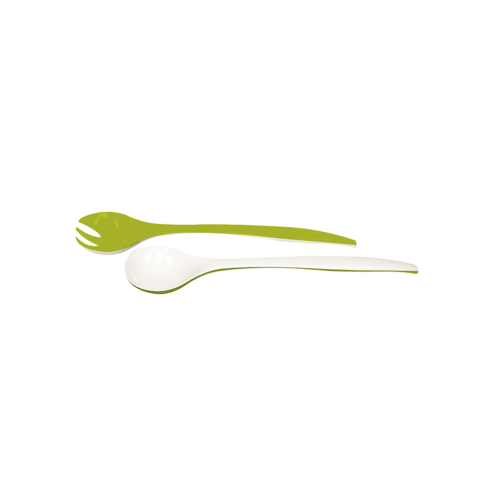 Couverts à salade bicolores 29cm (photo) Couverts à salade bicolores 29cm
