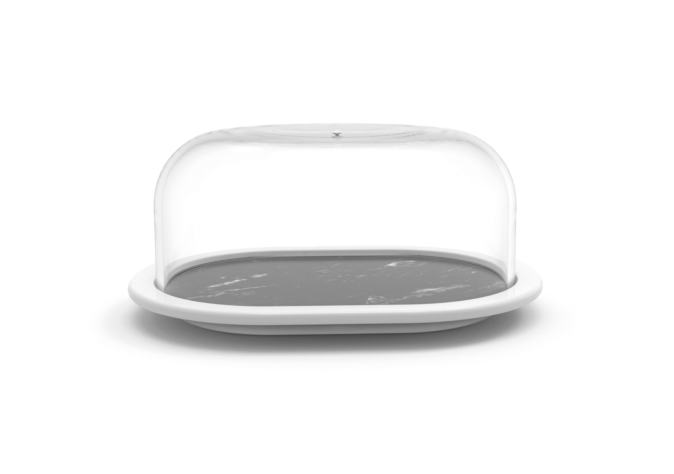 Beurrier avec cloche effet marbre 17x13x8cm (photo) Beurrier avec cloche effet marbre 17x13x8cm