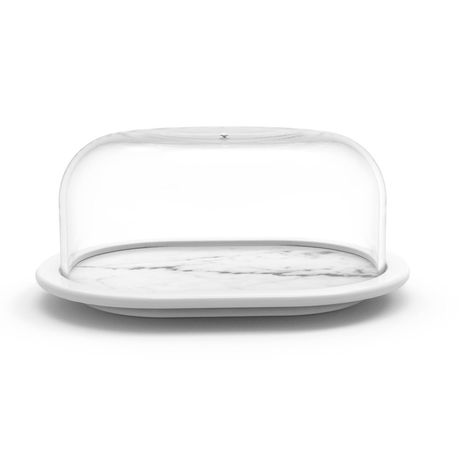 Beurrier avec cloche effet marbre 17x13x8cm (photo) Beurrier avec cloche effet marbre 17x13x8cm