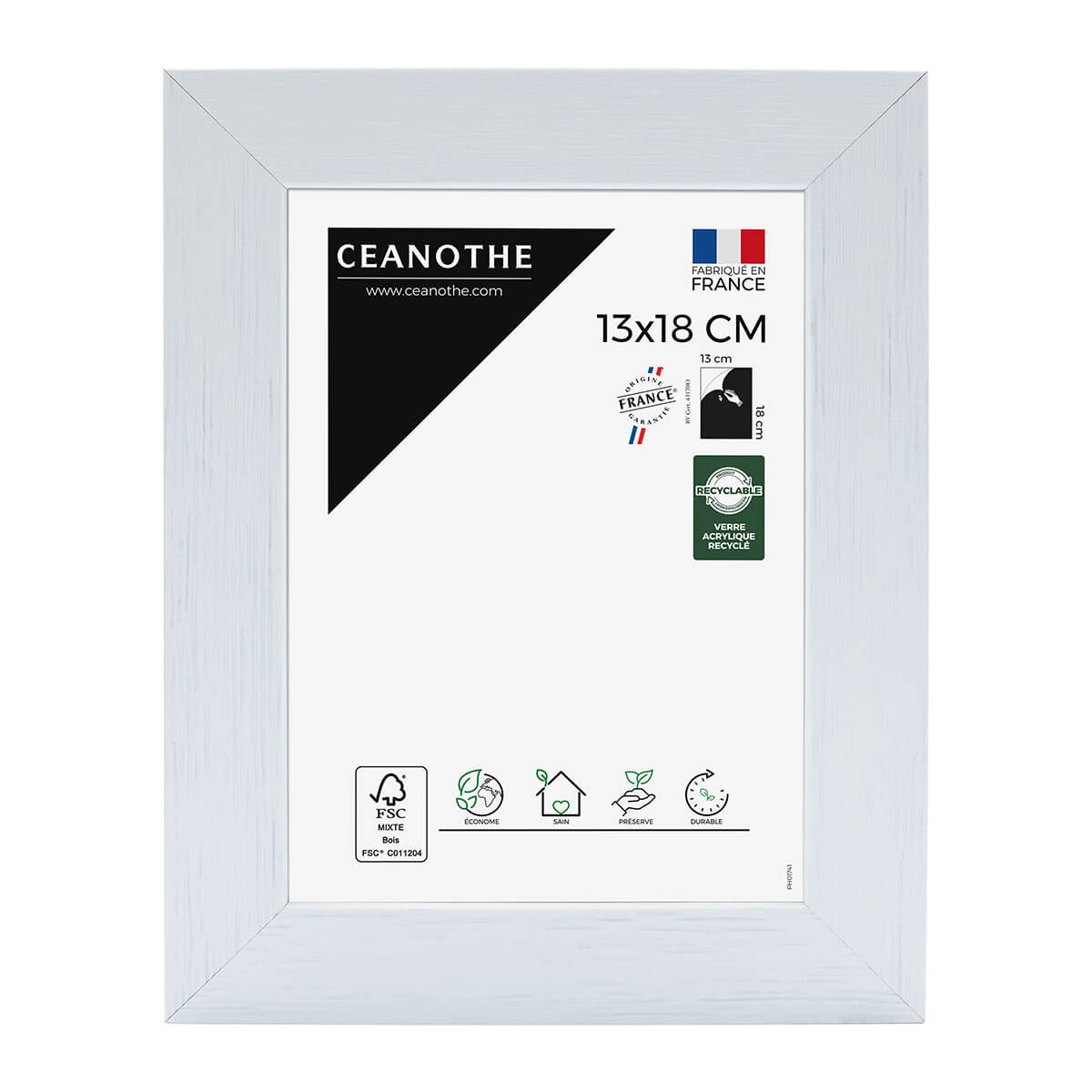 Cadre photo blanc 13x18 cm bois reconstitué fsc Cadre photo blanc 13x18 cm bois reconstitué fsc