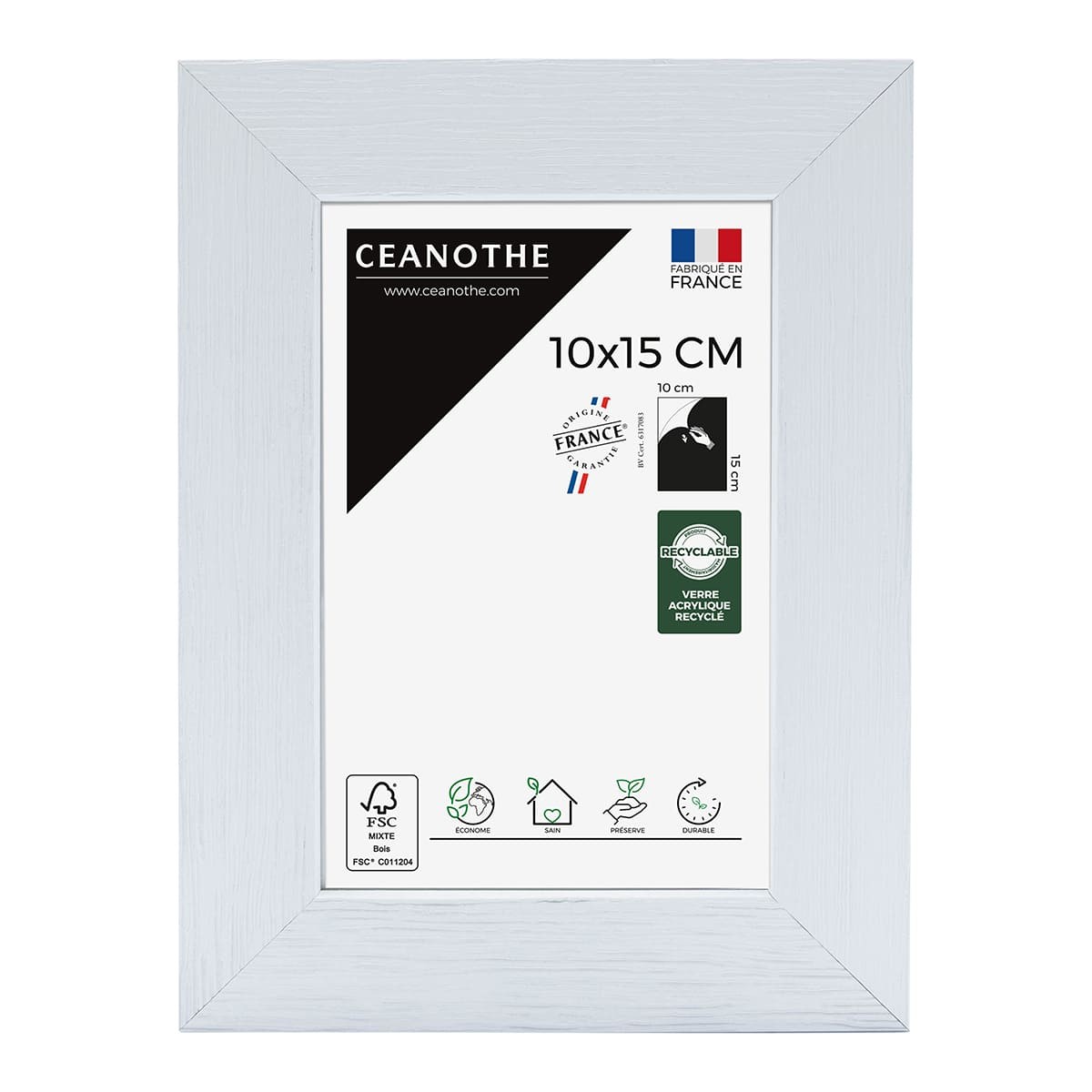 Cadre photo Karma blanc 10x15 cm Cadre photo Karma blanc 10x15 cm