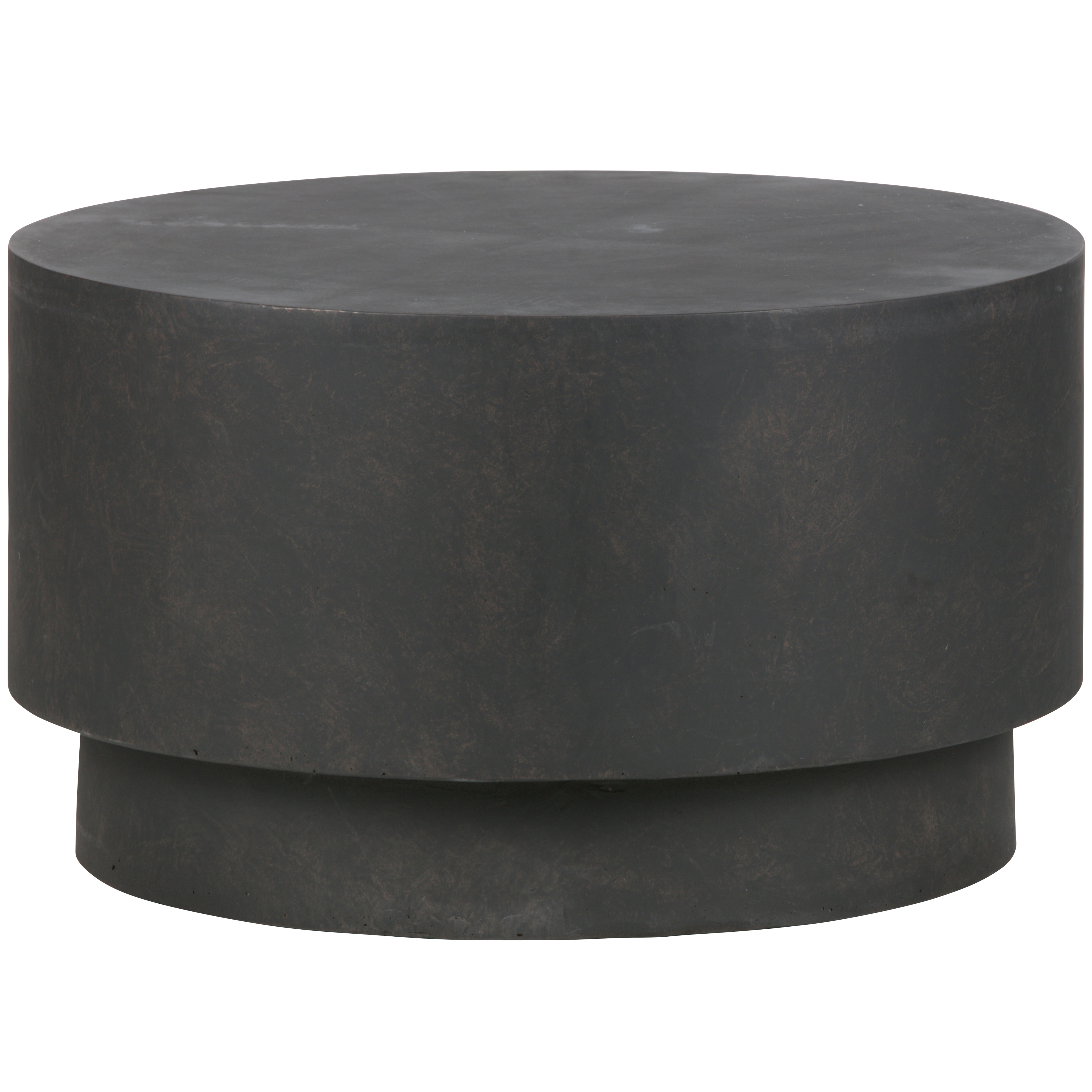 Table basse ronde 60cm intérieur extérieur en argile Marron