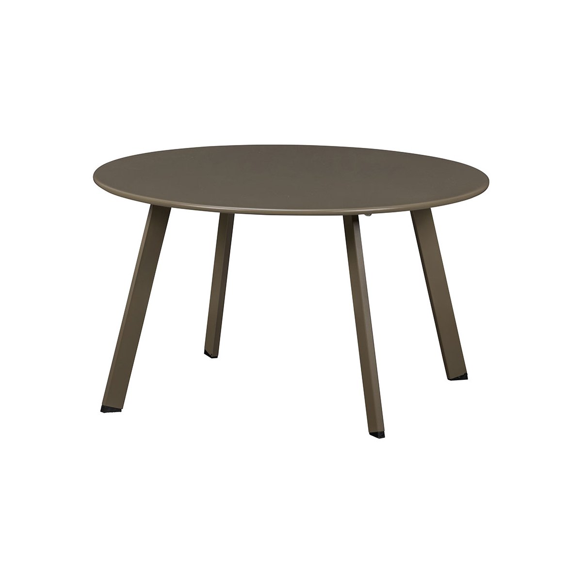 Table basse ronde en métal 70cm Taupe