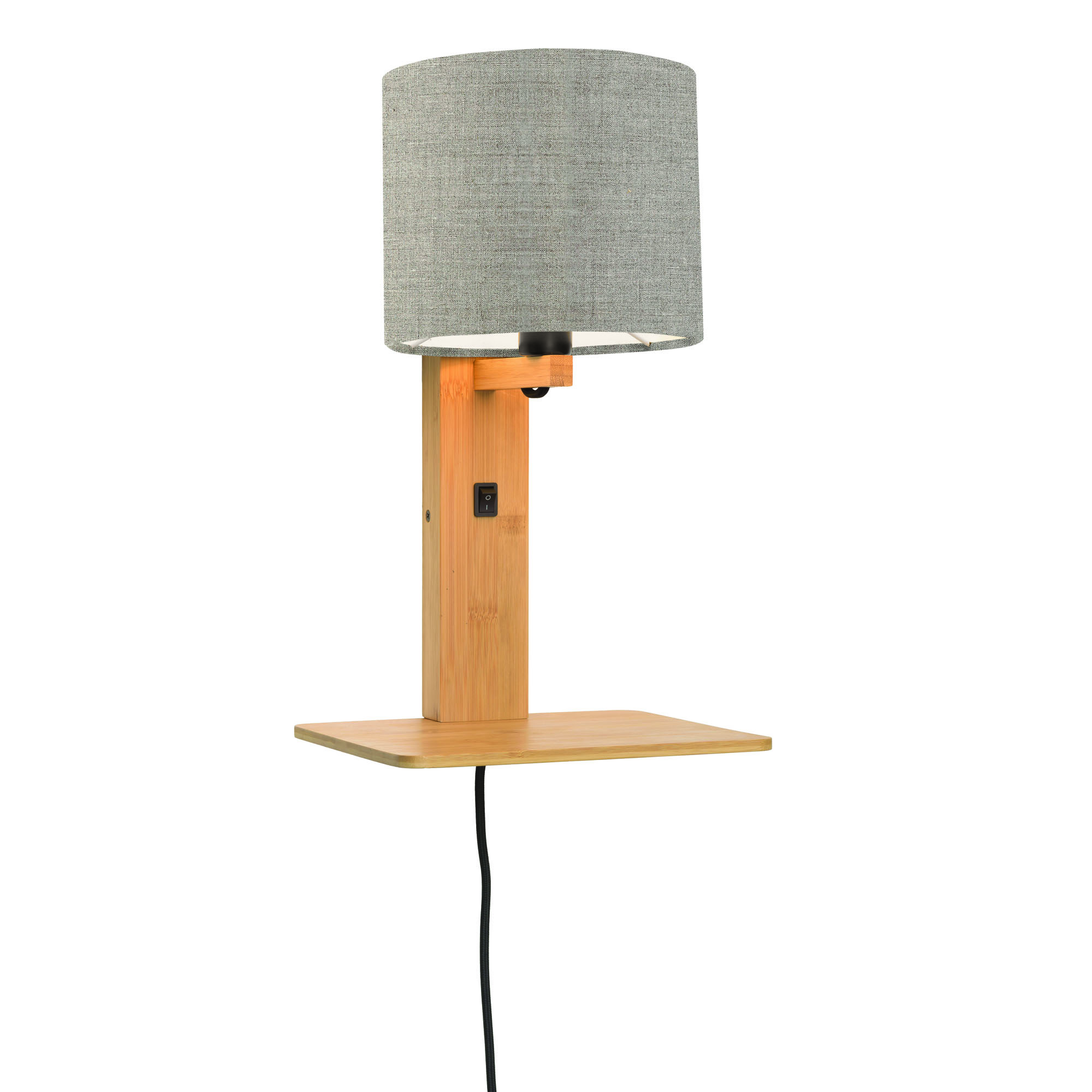 Applique bambou/lin avec tablette H36cm