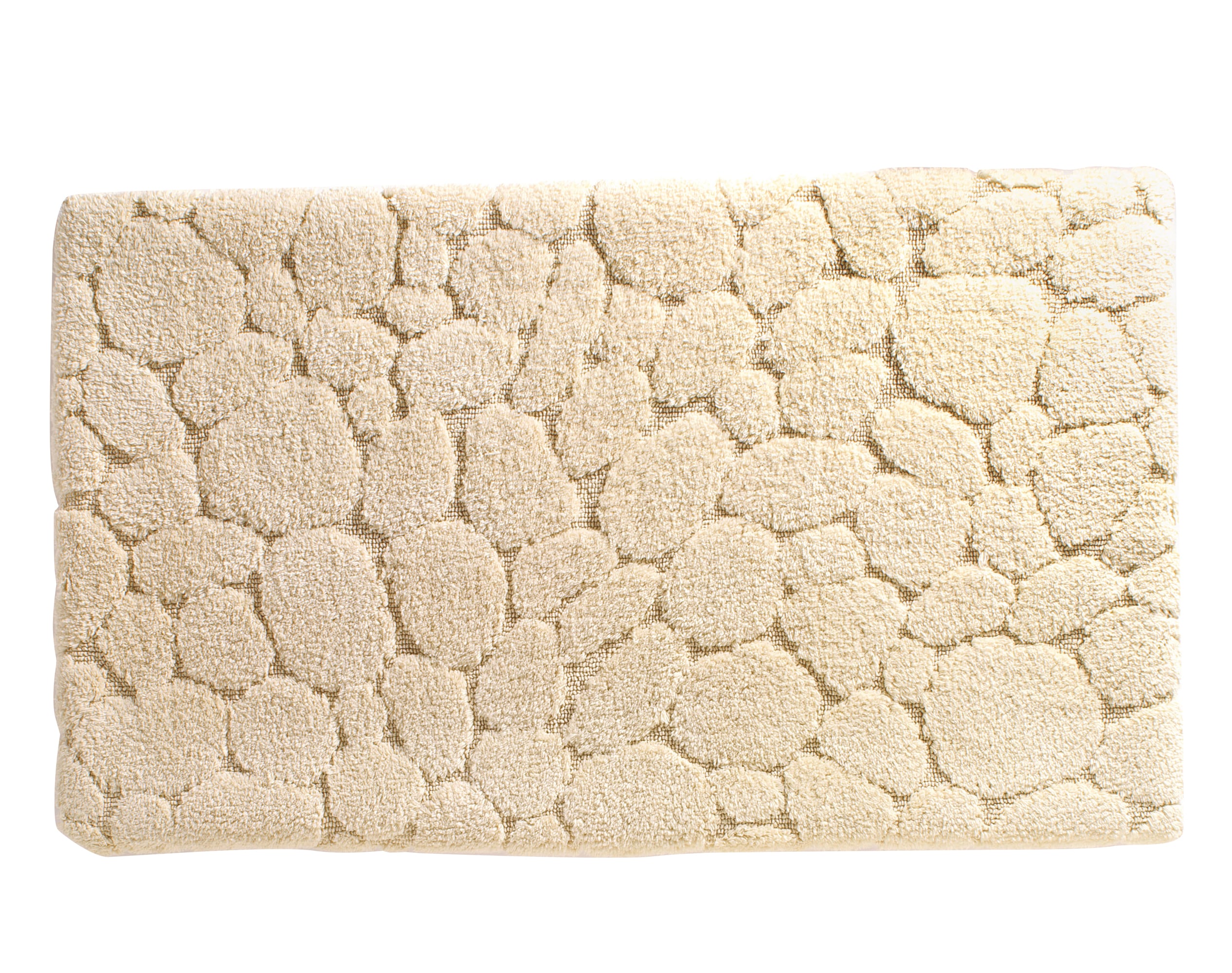 Tapis de bain beige sable 120x70 en coton