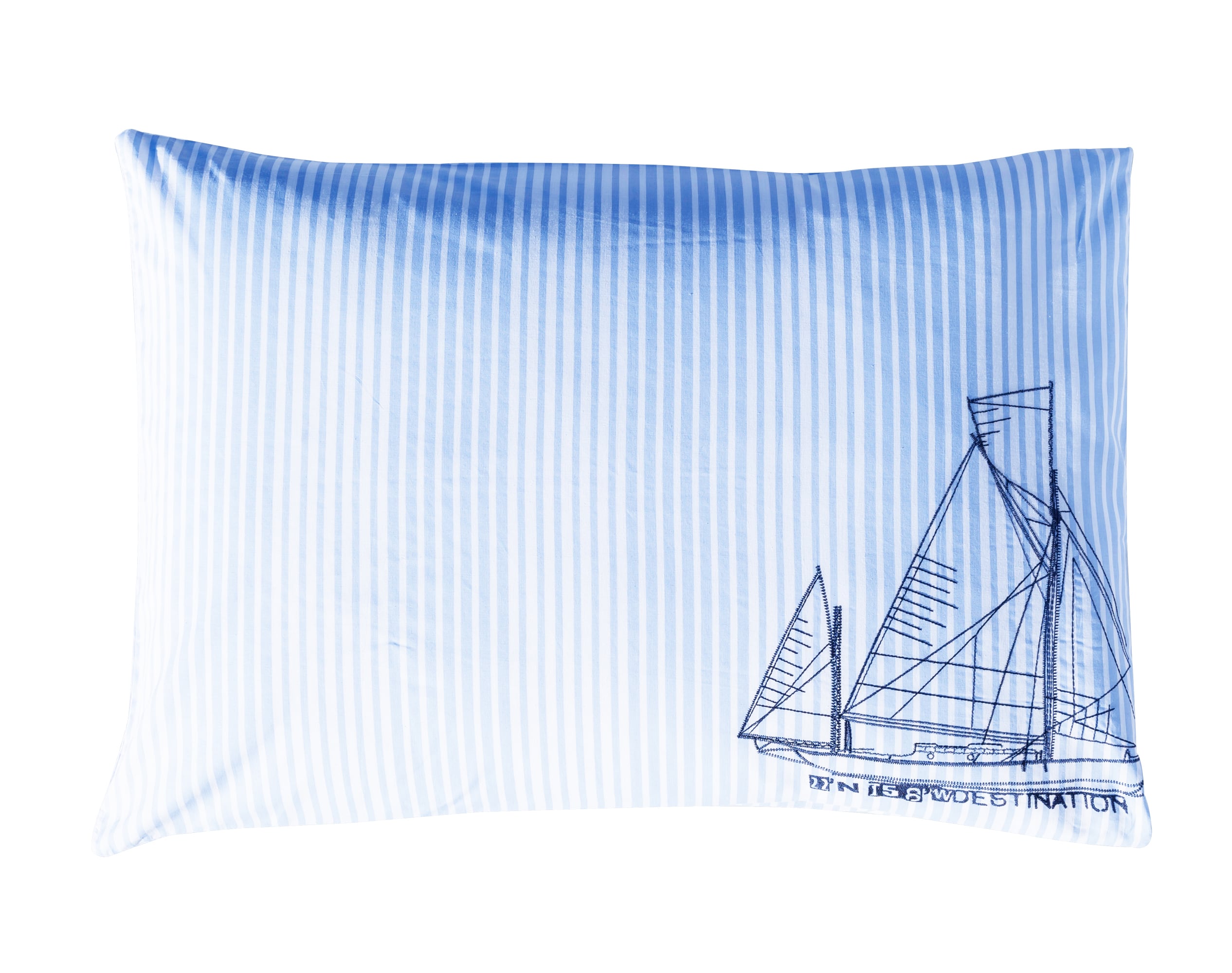 Taie d'oreiller rectangulaire en coton bleu Taie d'oreiller rectangulaire en coton bleu