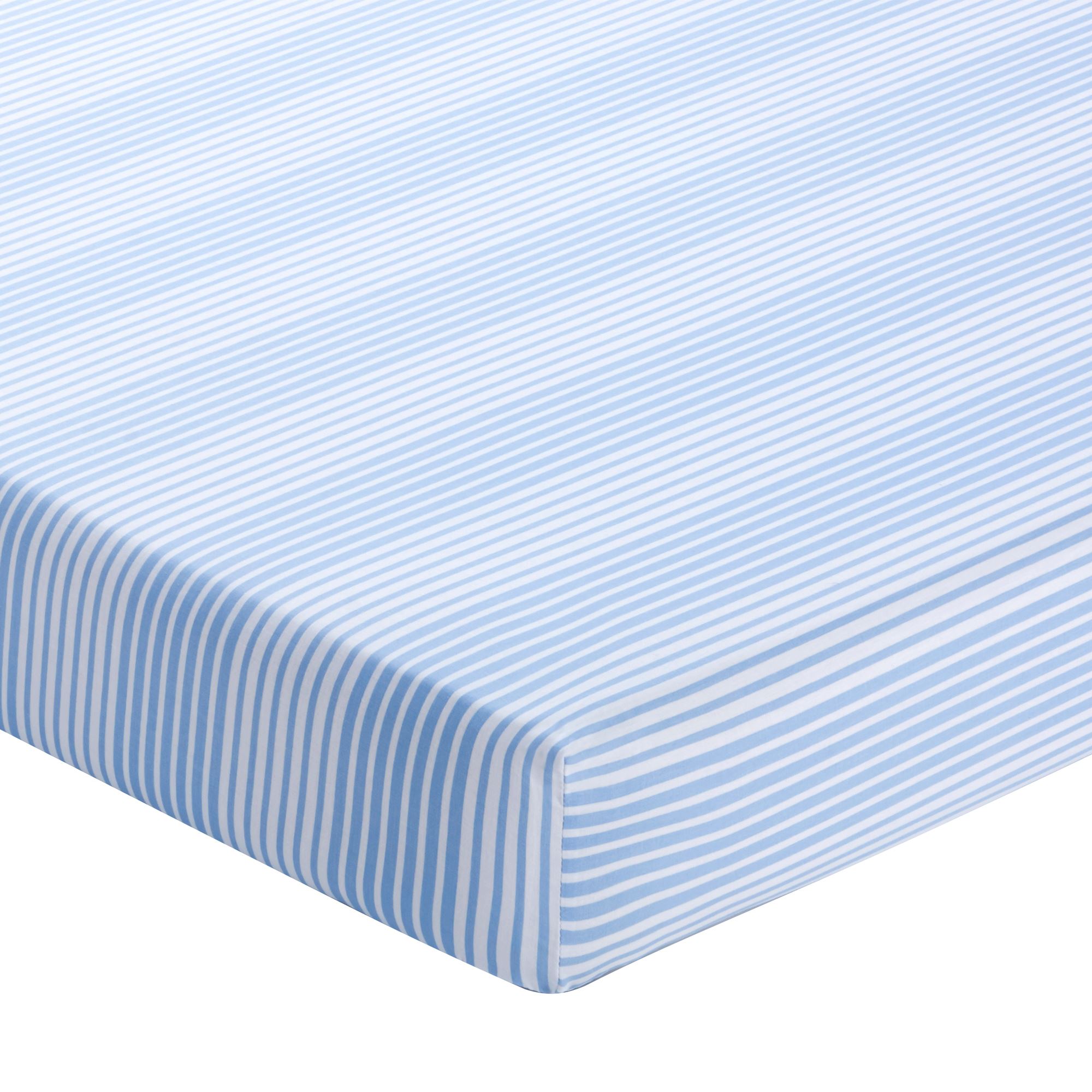 Drap-housse 140x190 en coton bleu Drap-housse 140x190 en coton bleu