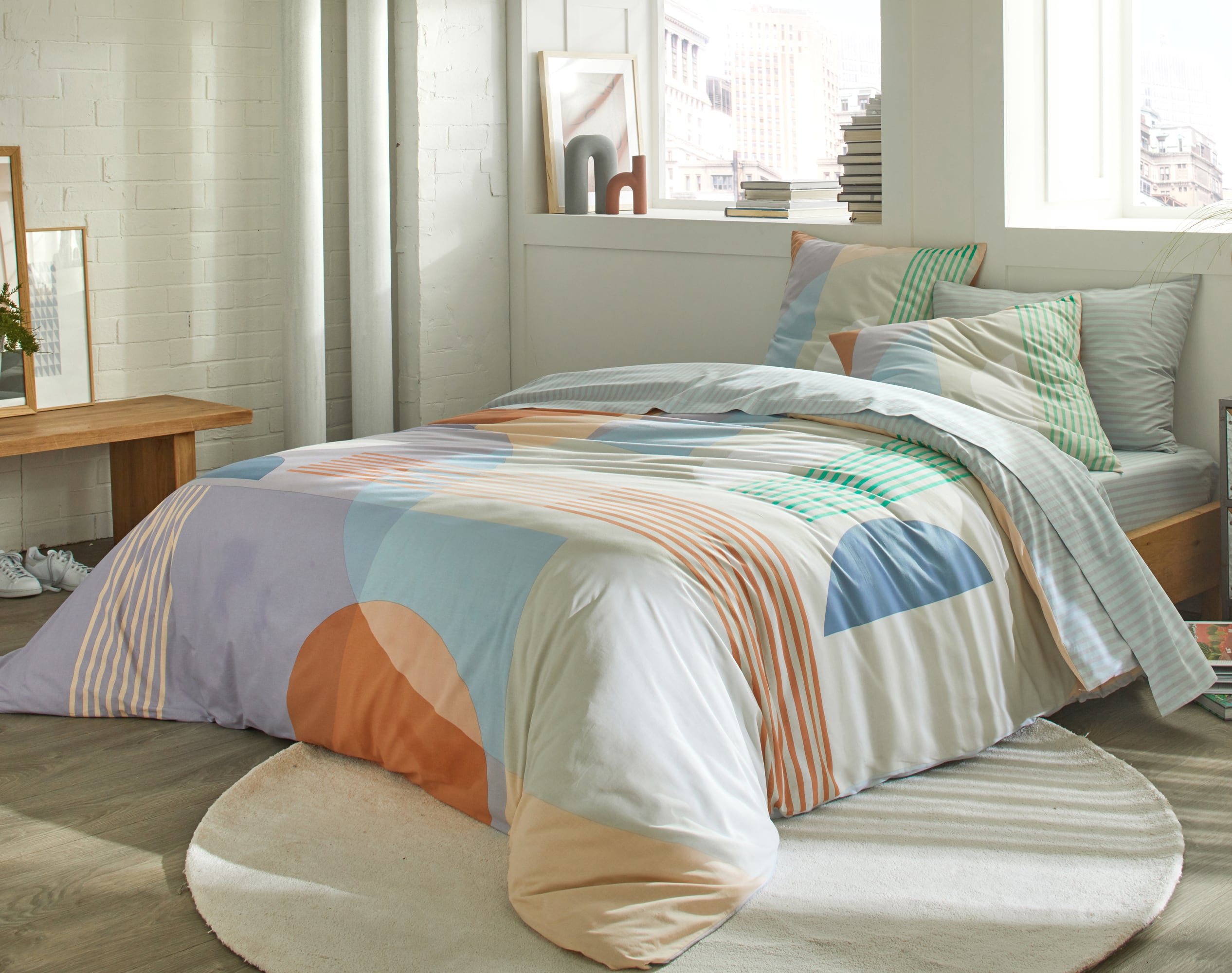 Housse de couette 260x240 en coton multicolore Housse de couette 260x240 en coton multicolore