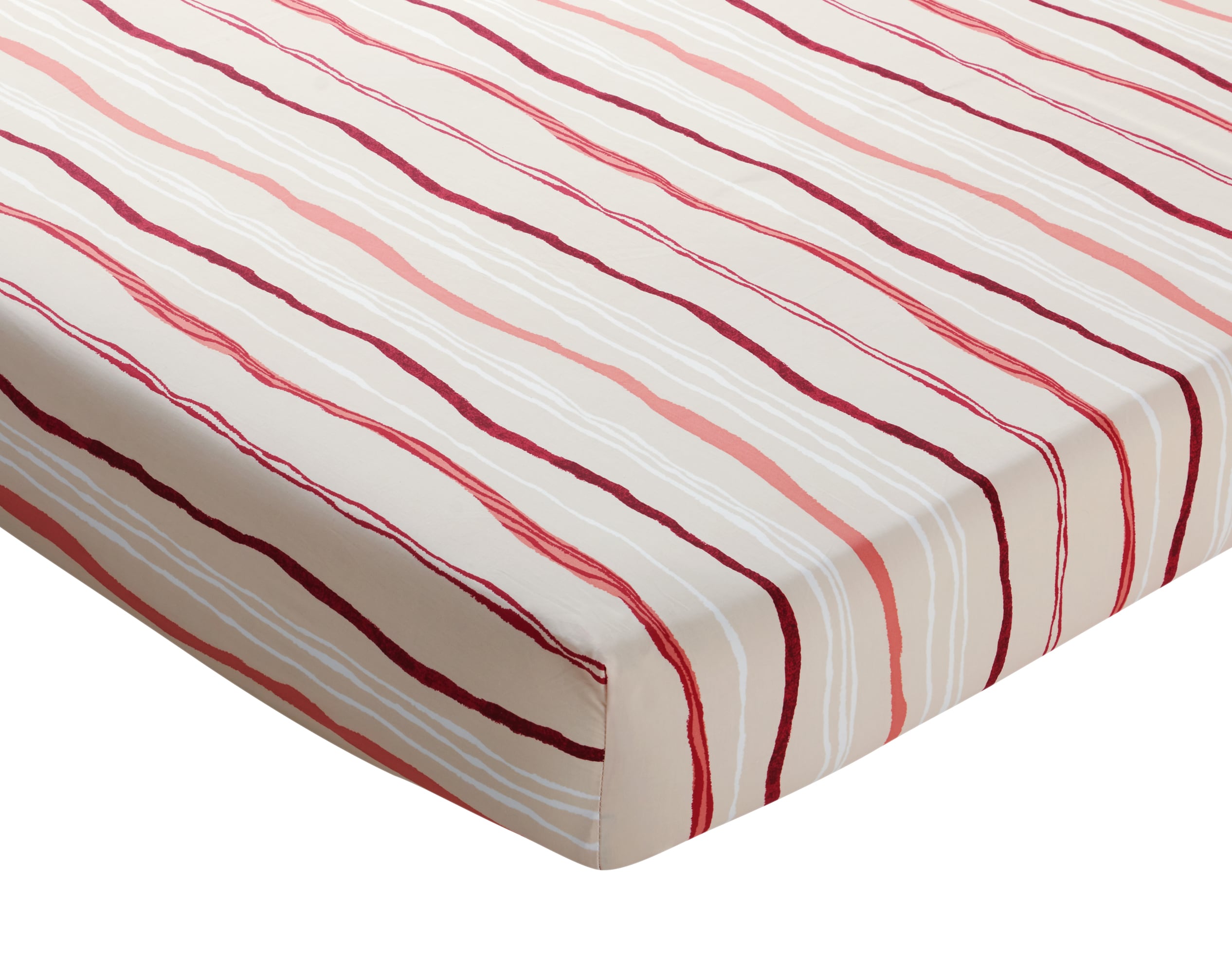 Drap-housse 90x190 en percale de coton corail (photo) Drap-housse 90x190 en percale de coton corail