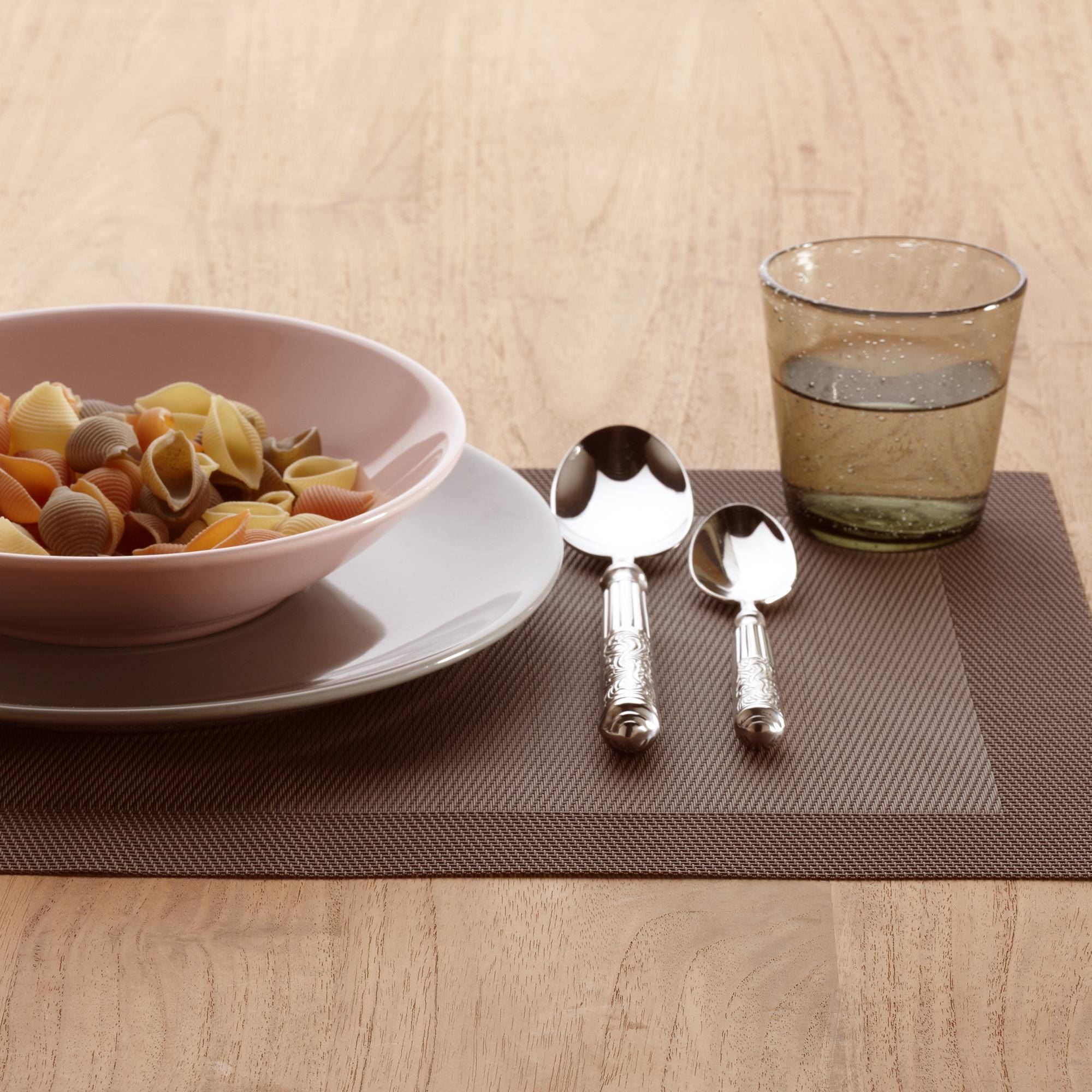 Lot de 2 sets de table unis marron 45x30 Lot de 2 sets de table unis marron 45x30