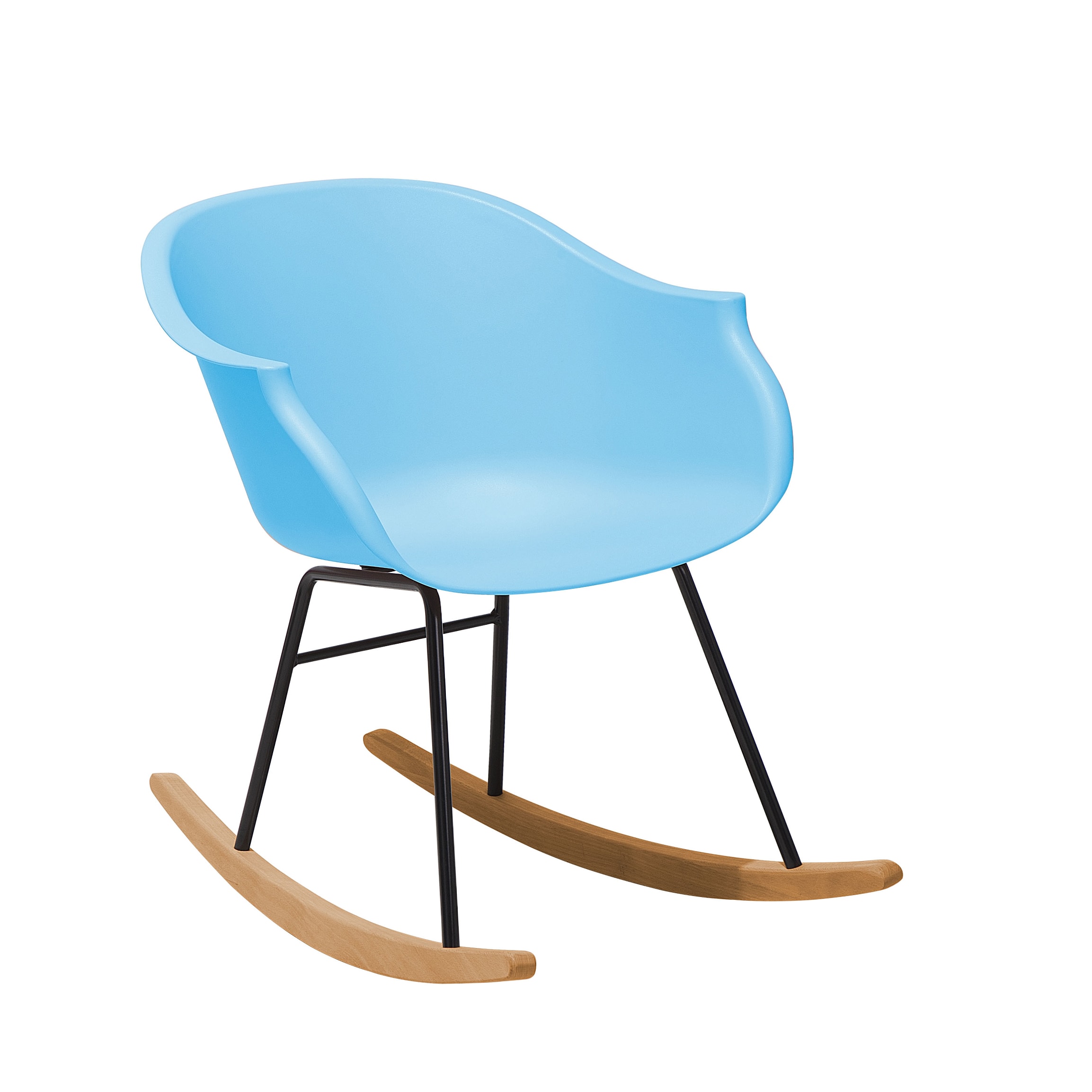 Chaise à bascule bleu clair (photo) Chaise à bascule bleu clair