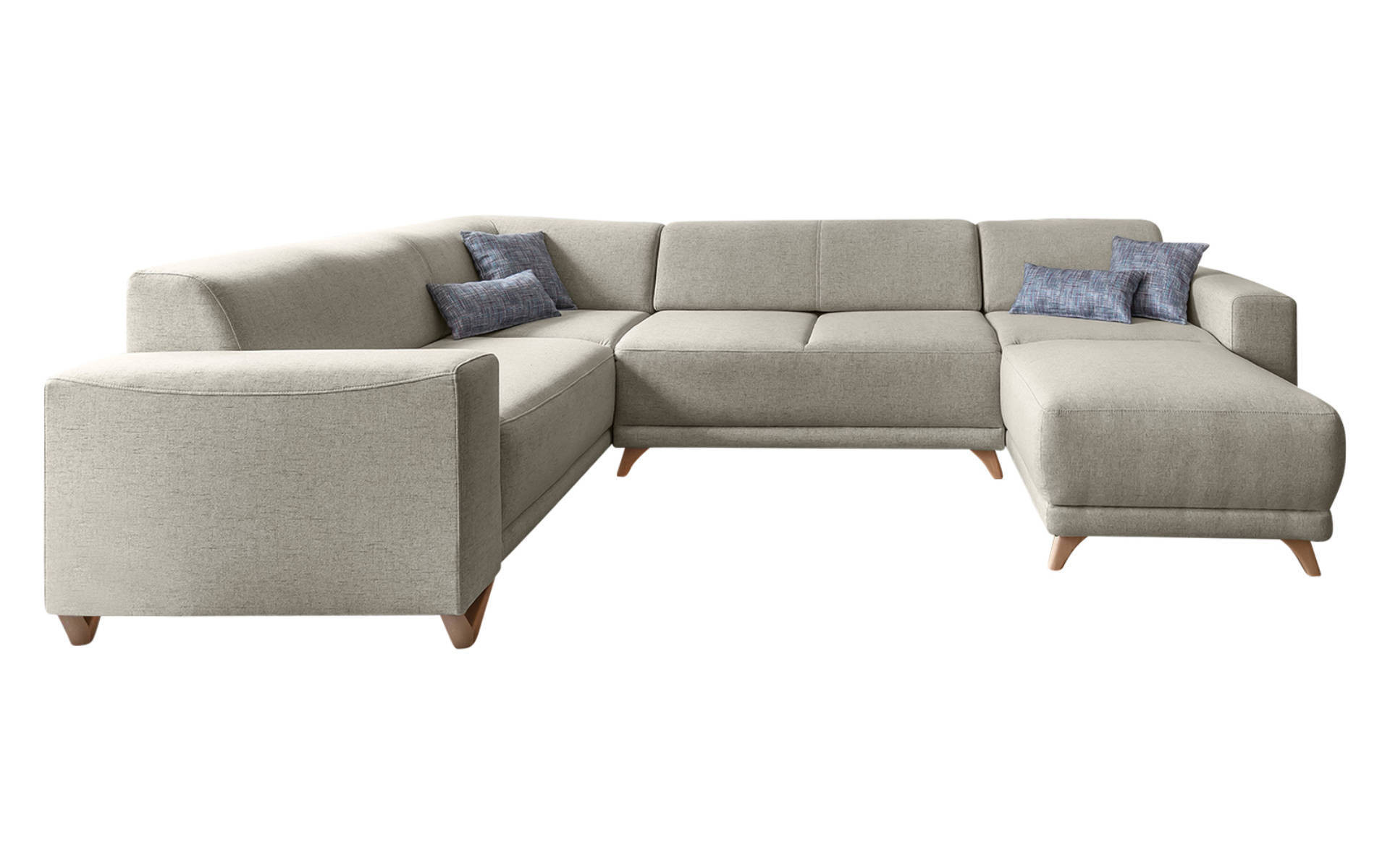 Canapé panoramique Angle gauche 7 places Tissu Beige Canapé panoramique Angle gauche 7 places Tissu Beige