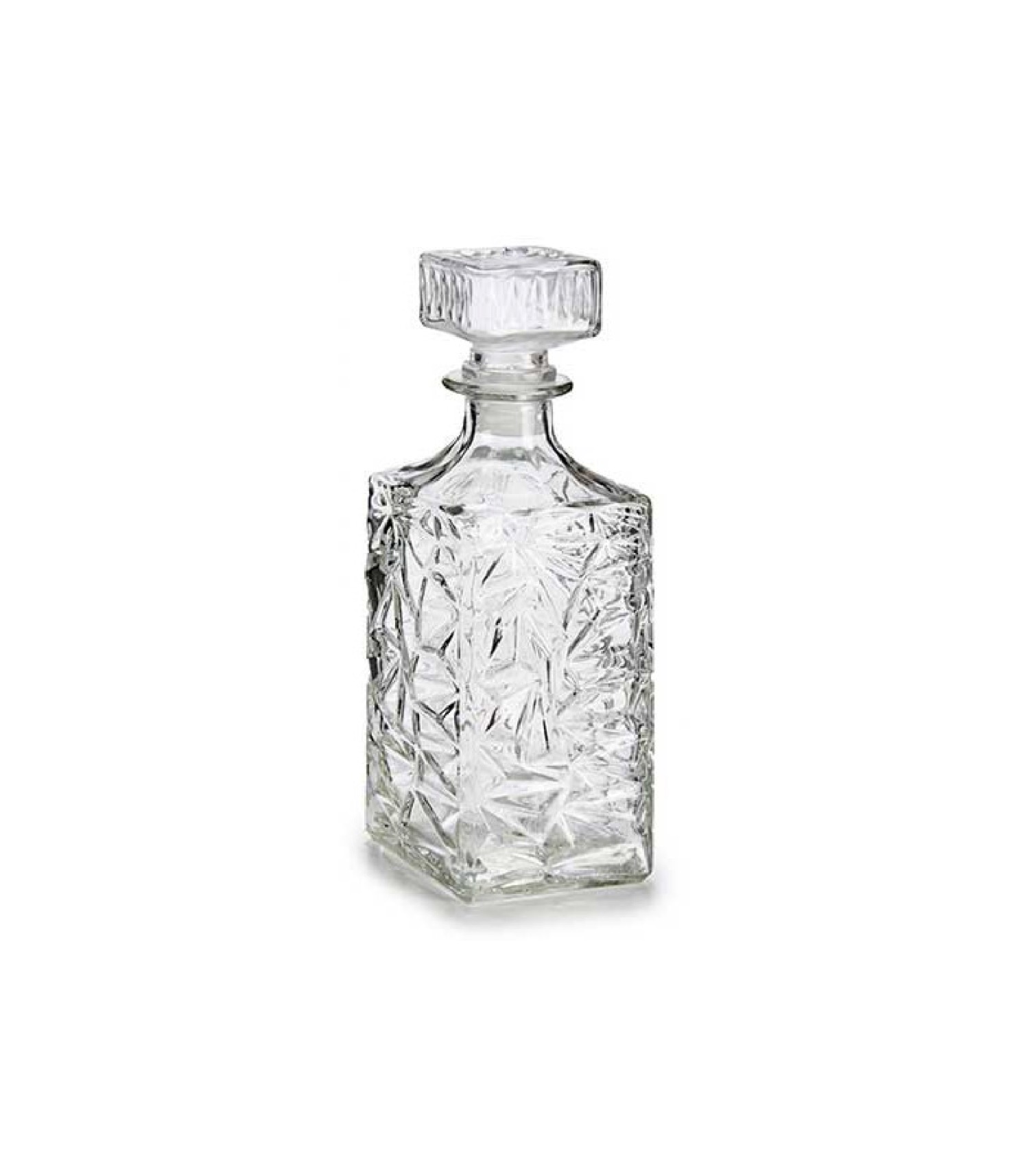 Carafe à whisky en verre taillé transparent 1L (photo) Carafe à whisky en verre taillé transparent 1L