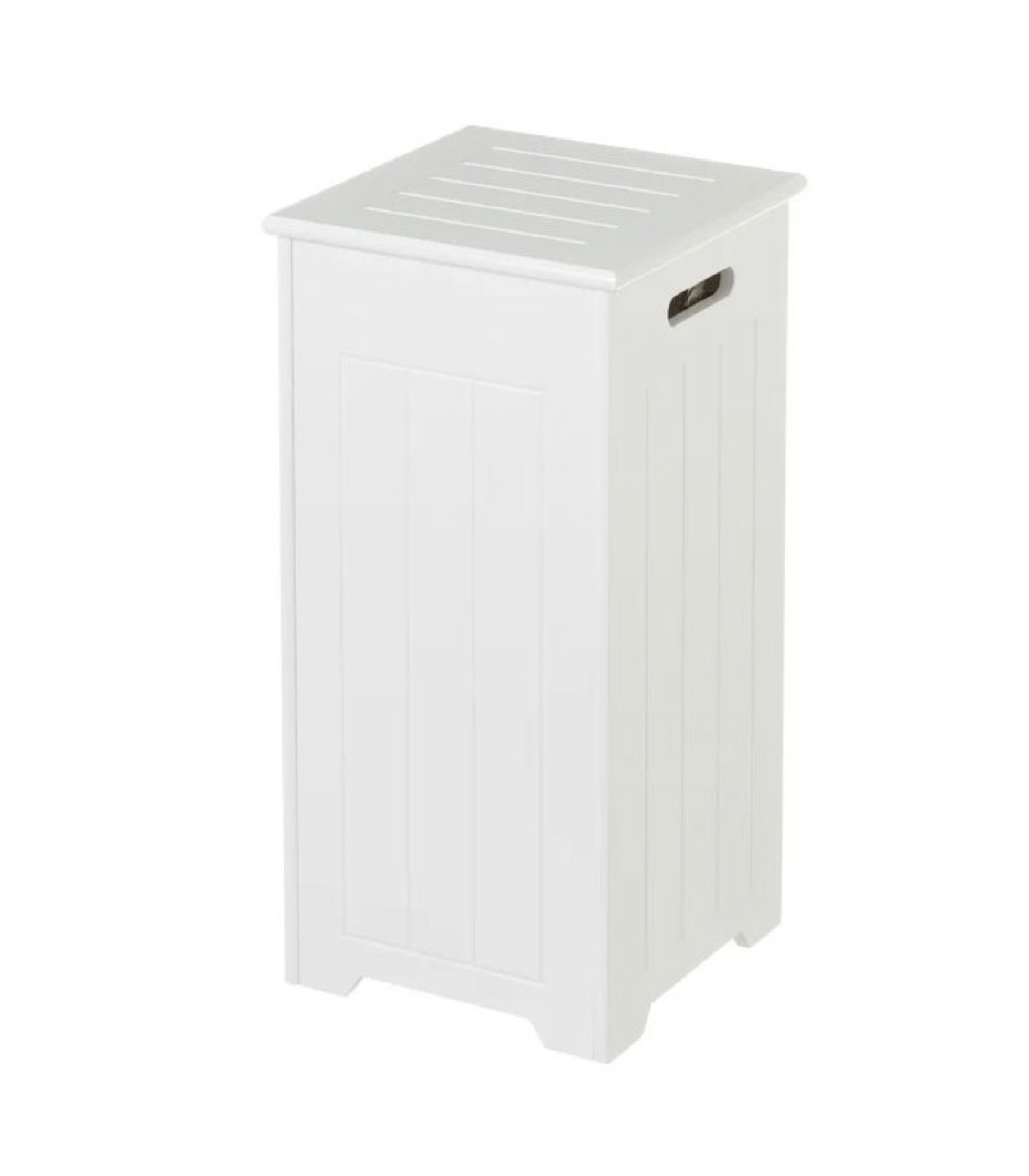 Rangement stock rouleaux papier toilette bois MDF blanc H60cm