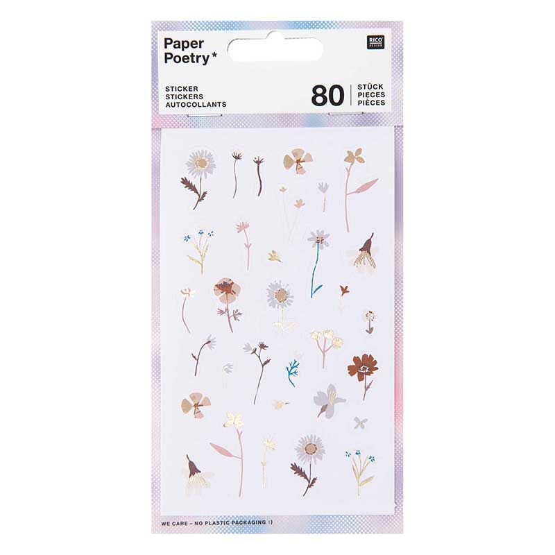 Stickers floraux 80 pièces Stickers floraux 80 pièces
