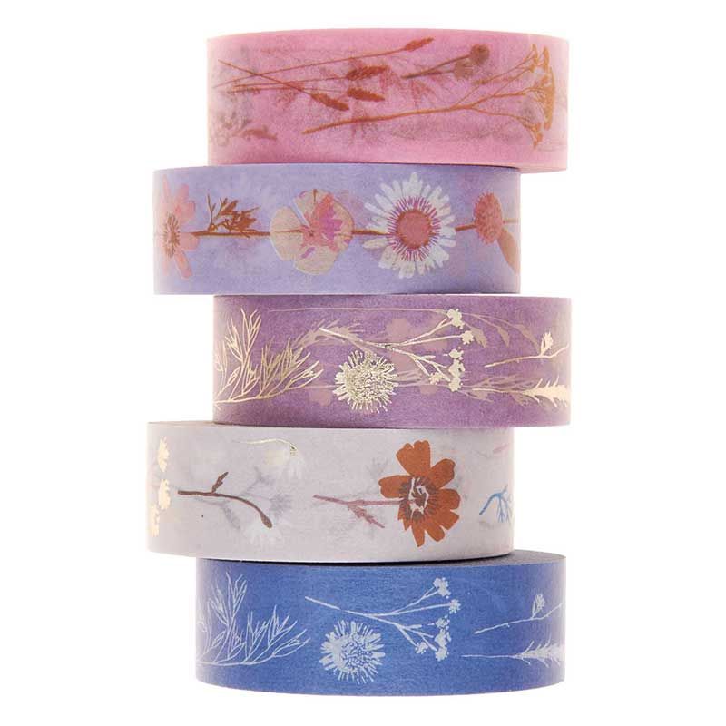 5 masking tapes fleurs 1,5cmx10m 5 masking tapes fleurs 1,5cmx10m