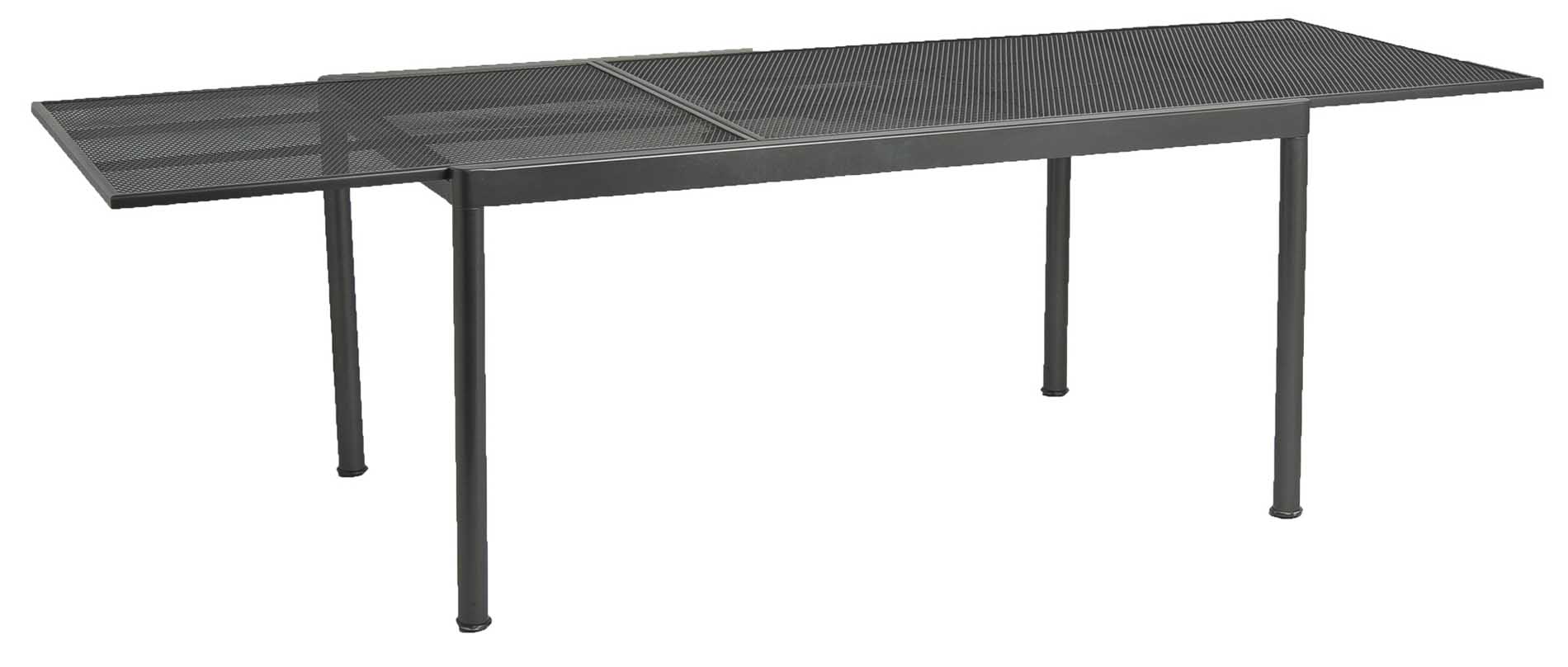 Table extensible en acier gris 150-270 cm