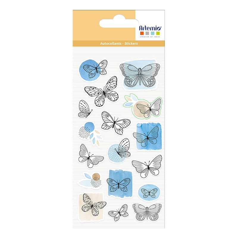 17 stickers puffies Papillons (photo) 17 stickers puffies Papillons