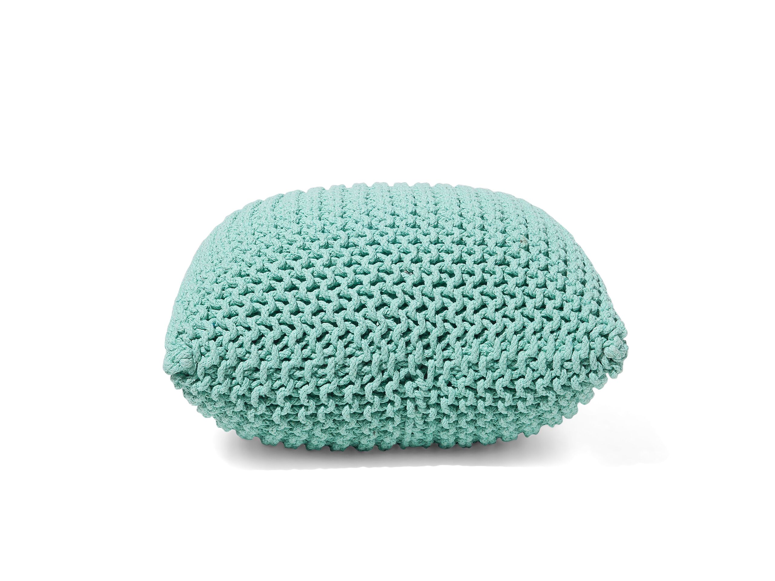 Pouf en coton vert émeraude 50 cm (photo) Pouf en coton vert émeraude 50 cm