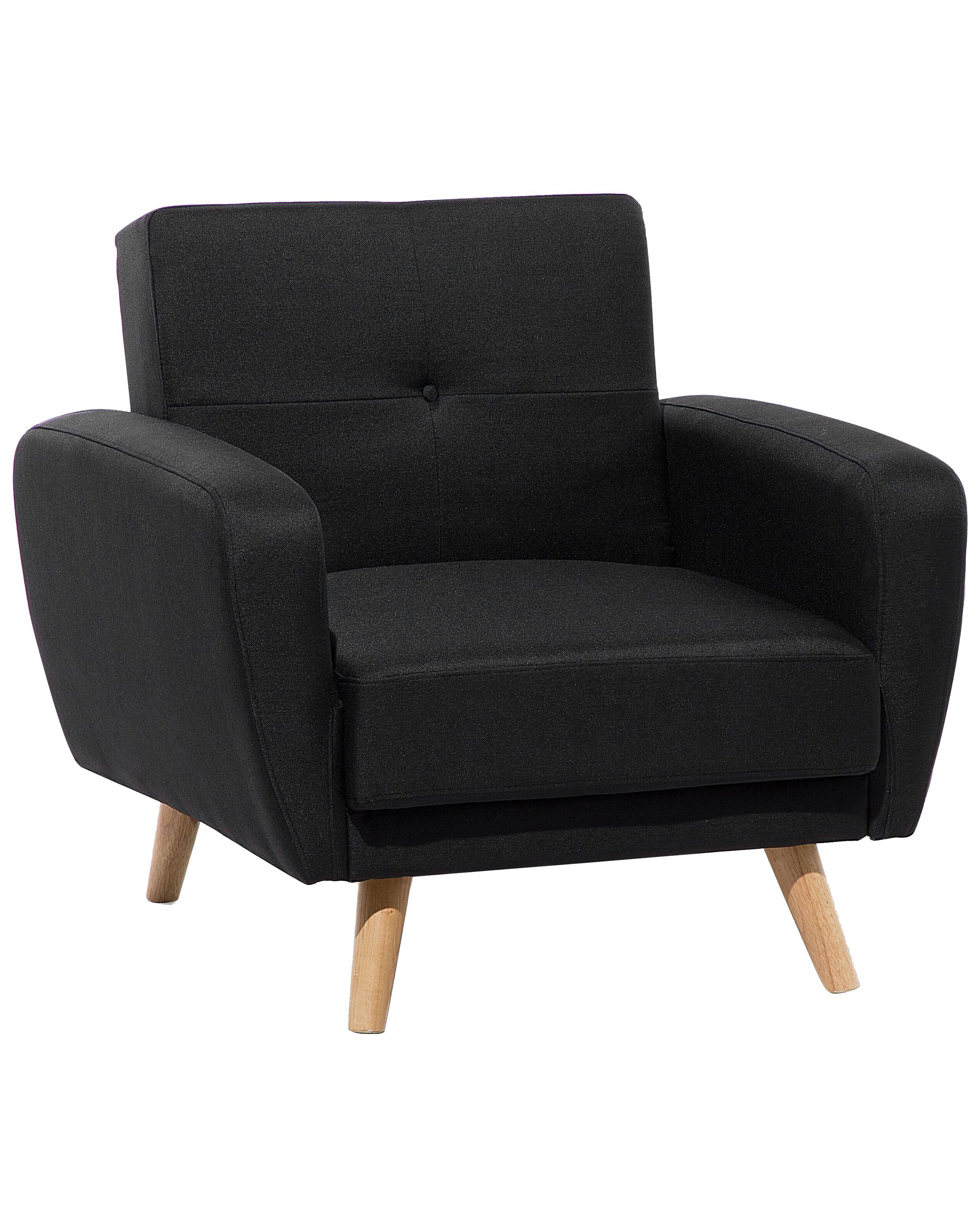 Fauteuil en tissu noir (photo) Fauteuil en tissu noir