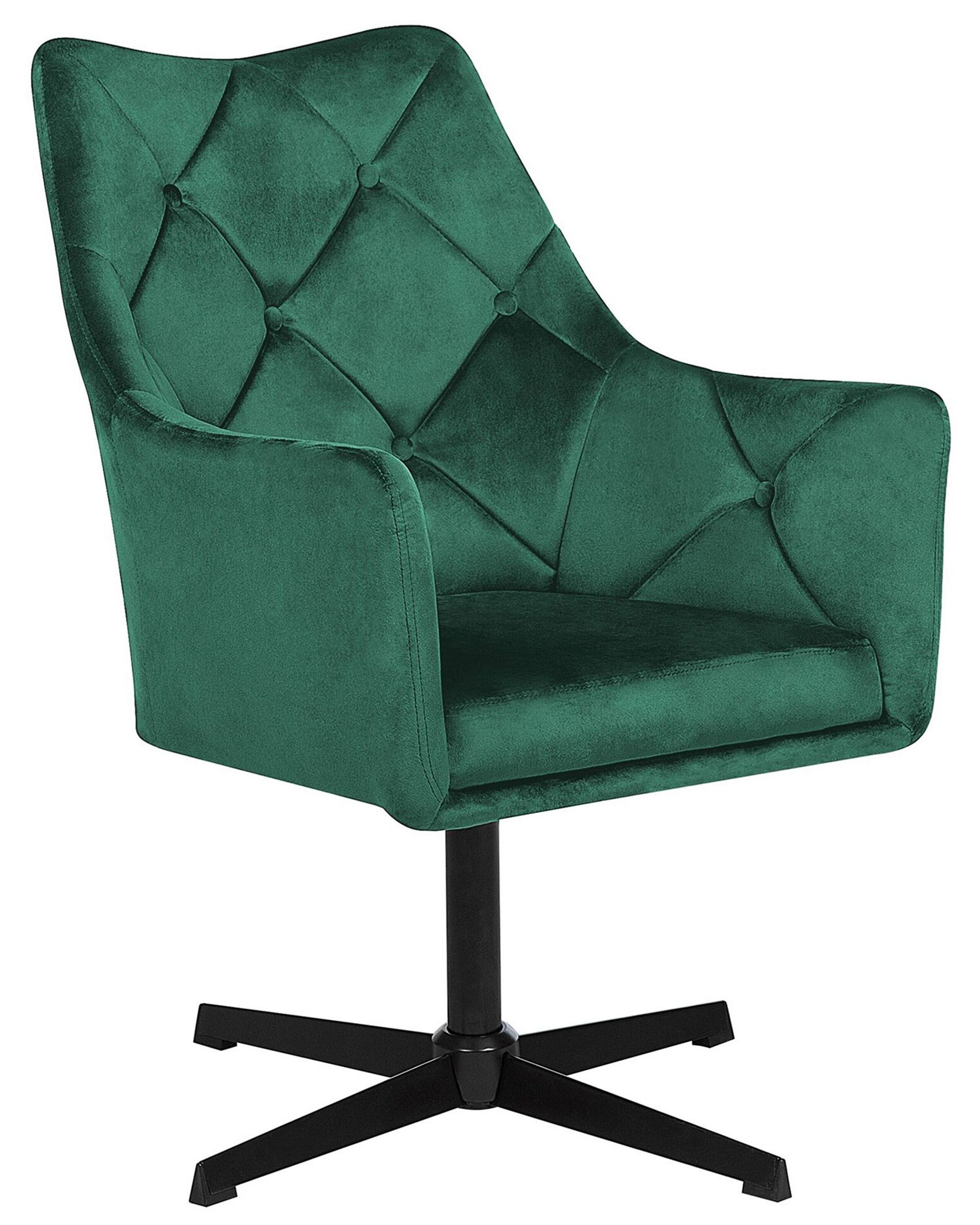 Fauteuil en velours vert foncé (photo) Fauteuil en velours vert foncé