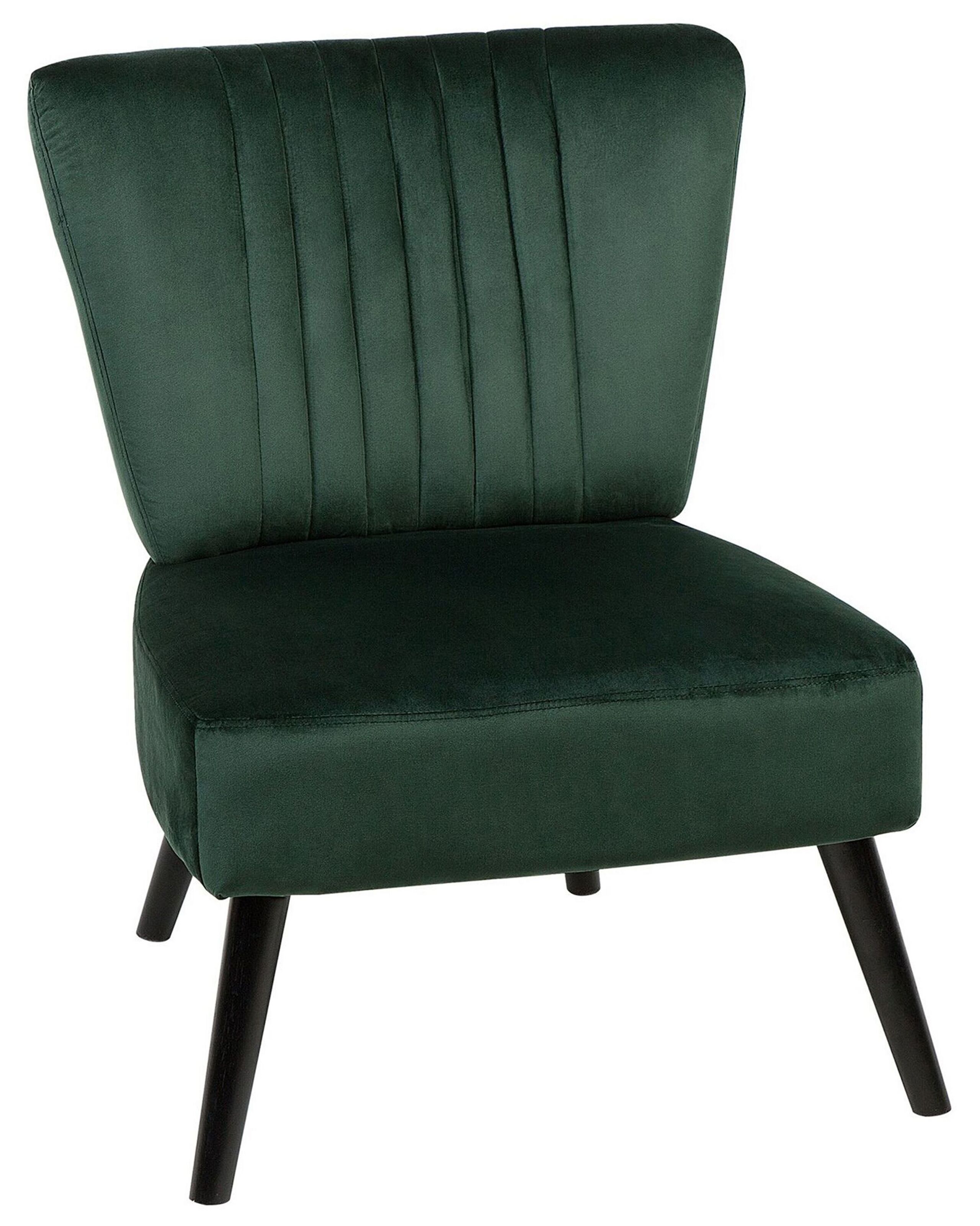 Fauteuil en velours vert (photo) Fauteuil en velours vert