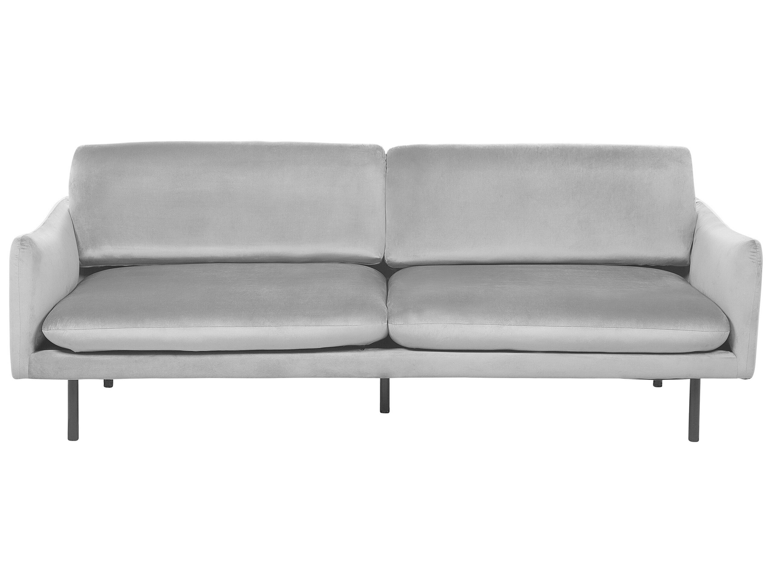 Canapé 3 places en velours gris (photo) Canapé 3 places en velours gris