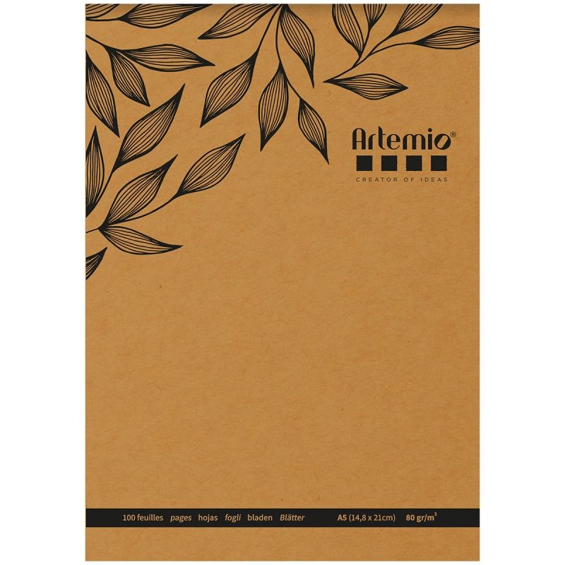 100 feuilles de papier kraft A5 80 g/ m² 100 feuilles de papier kraft A5 80 g/ m²