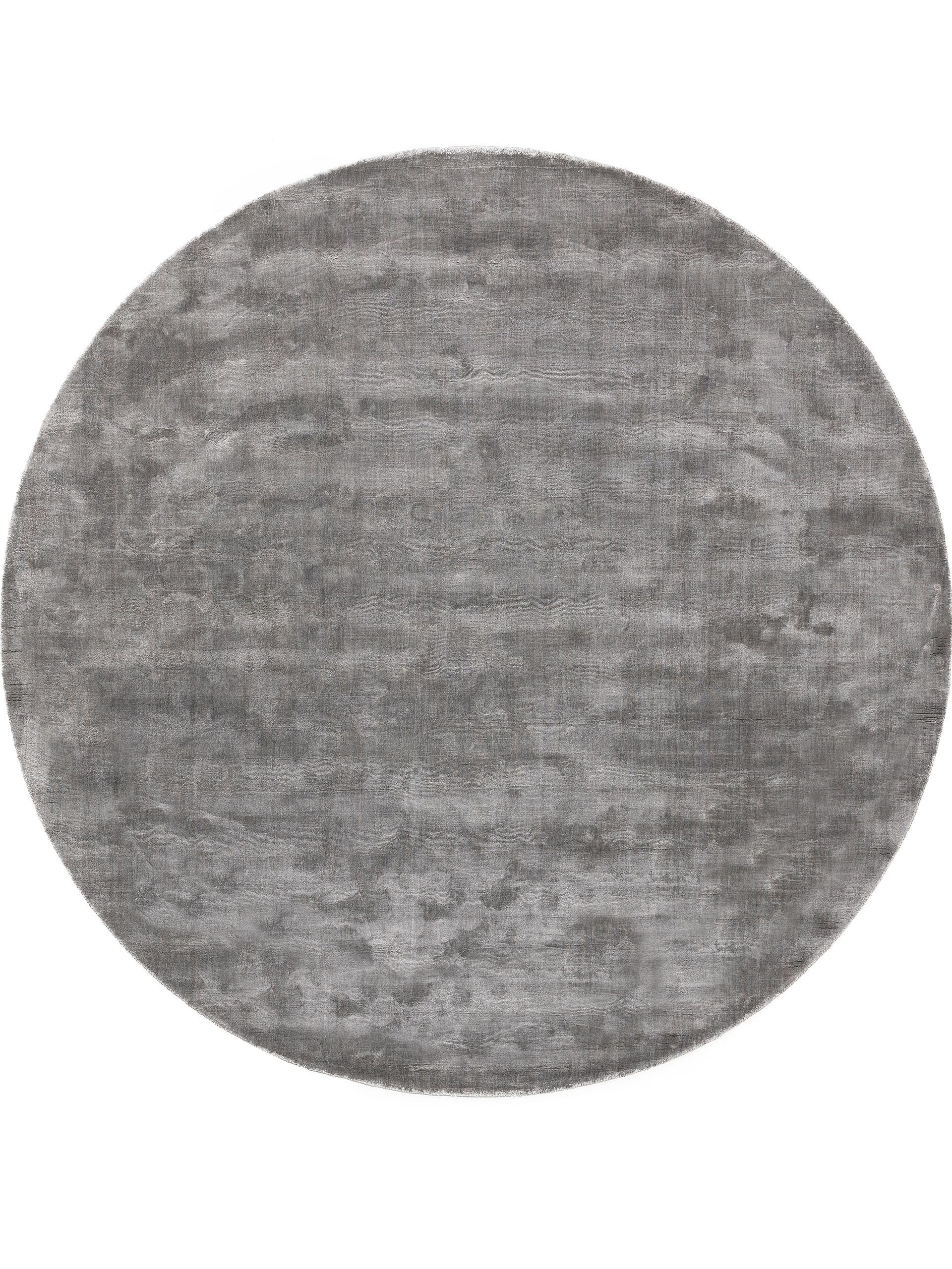 Tapis en viscose rond gris D 200