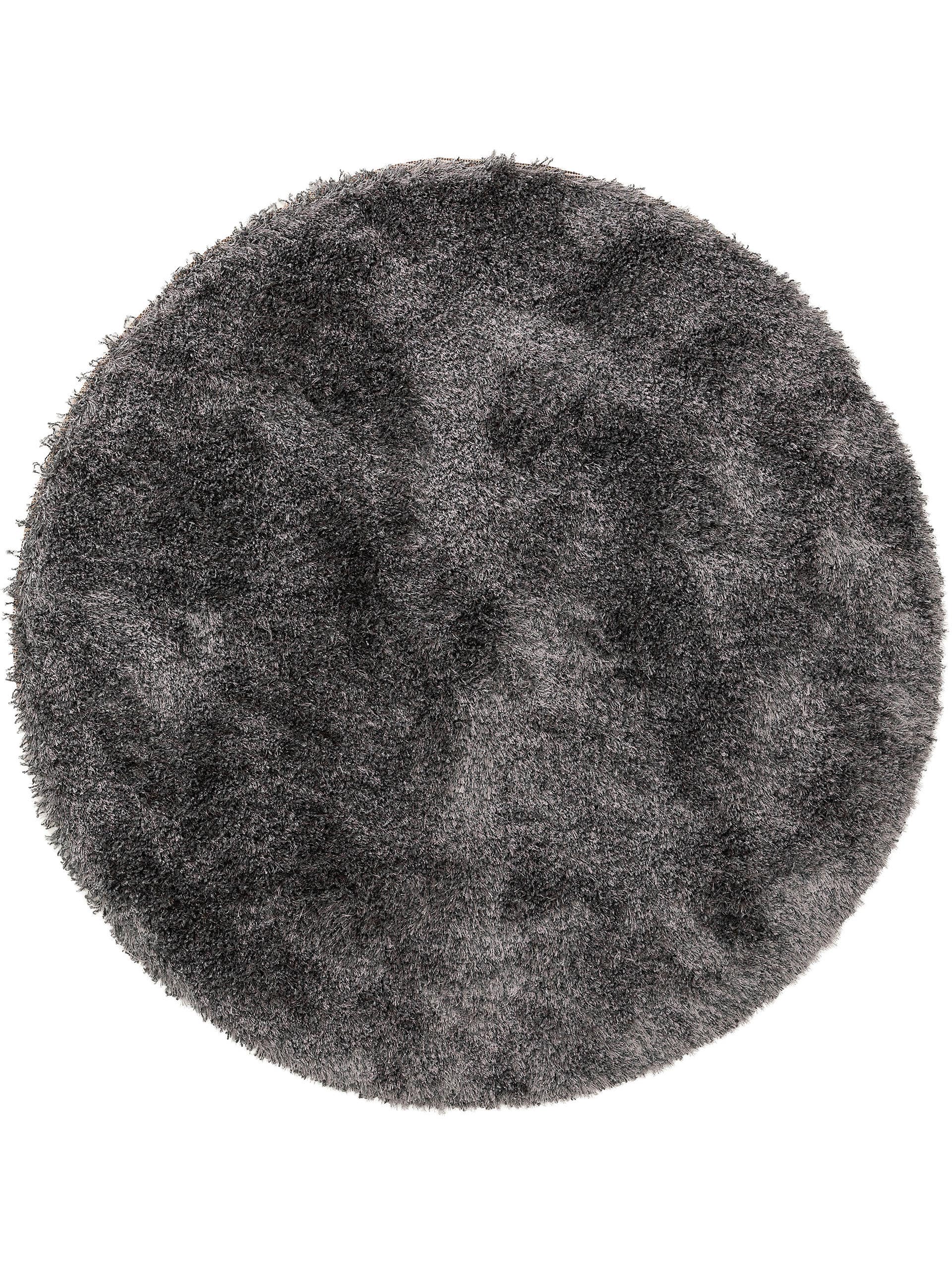 Tapis à poils longs gris D 120 rond