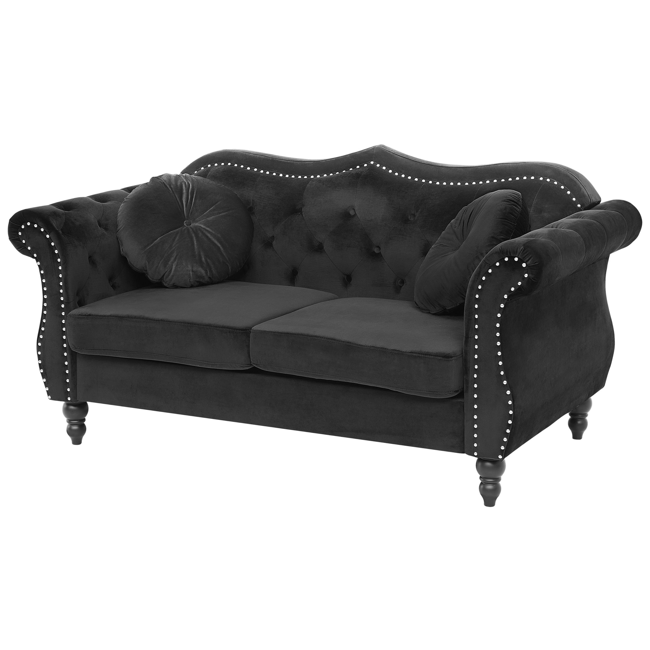 skien - Canapé velours Noir - Vue supplémentaire 2