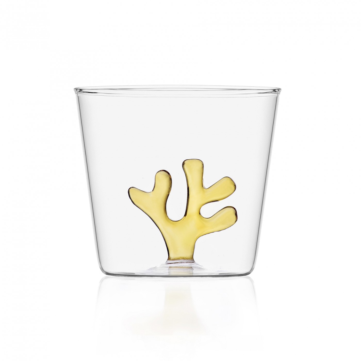 Verre tumbler corail jaune Verre tumbler corail jaune