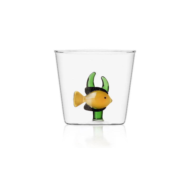 Verre tumbler poisson jaune Verre tumbler poisson jaune