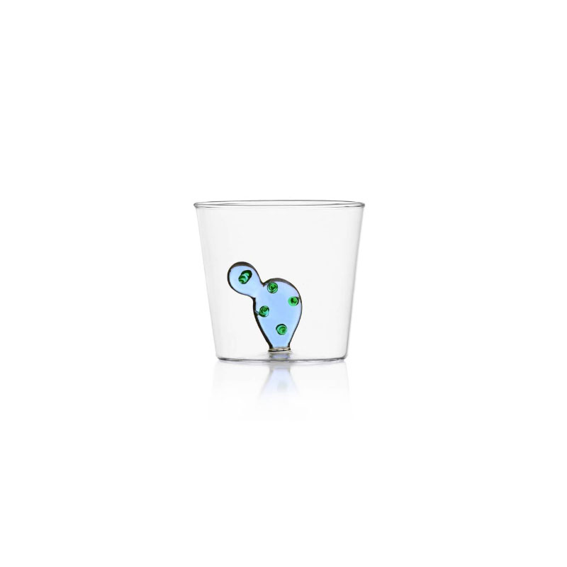 Verre tumbler cactus bleu Verre tumbler cactus bleu