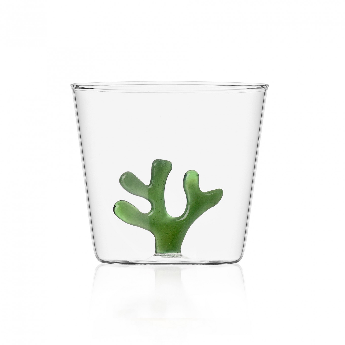 Verre tumbler corail vert Verre tumbler corail vert