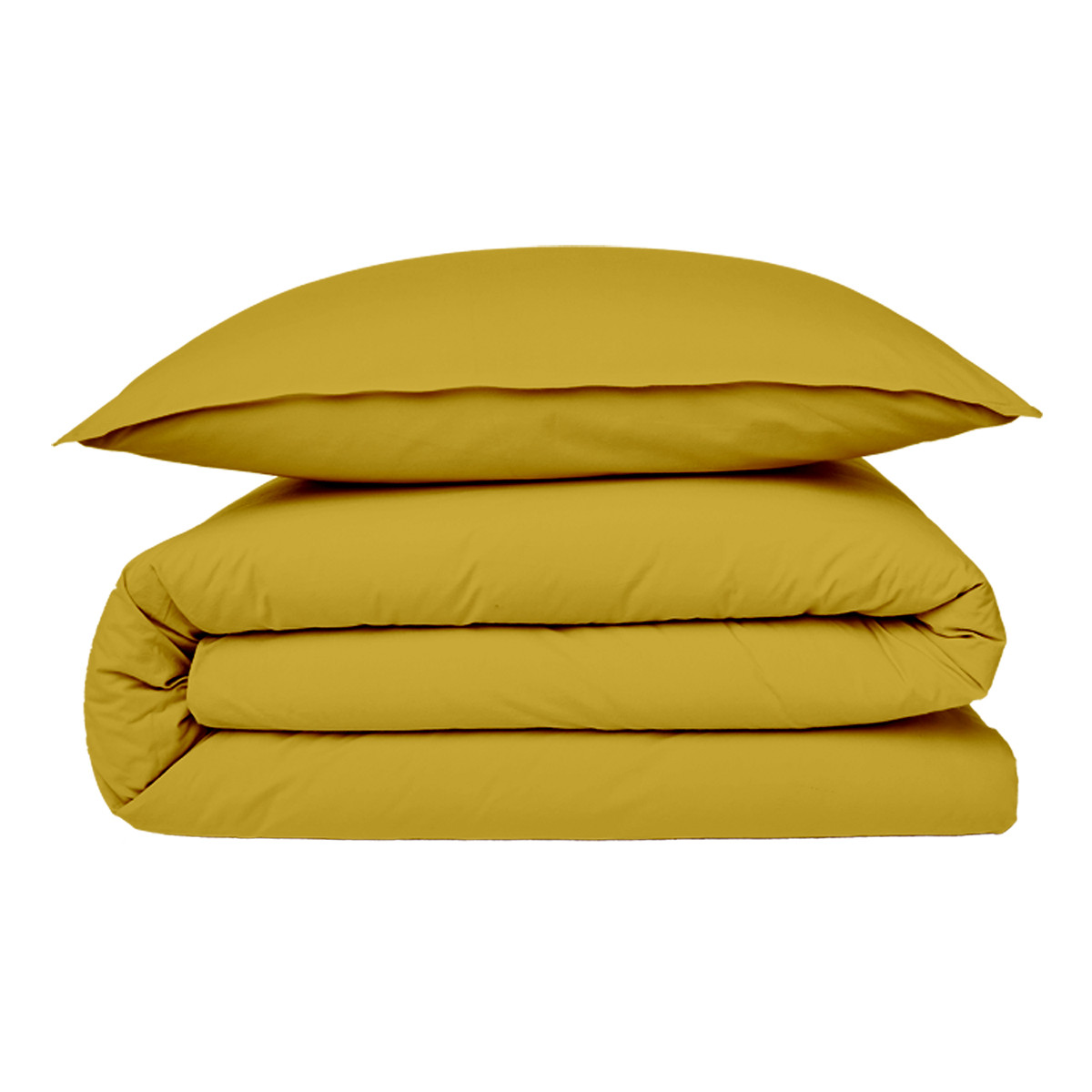 Housse de couette Moutarde 200x200cm 57 fils Housse de couette Moutarde 200x200cm 57 fils