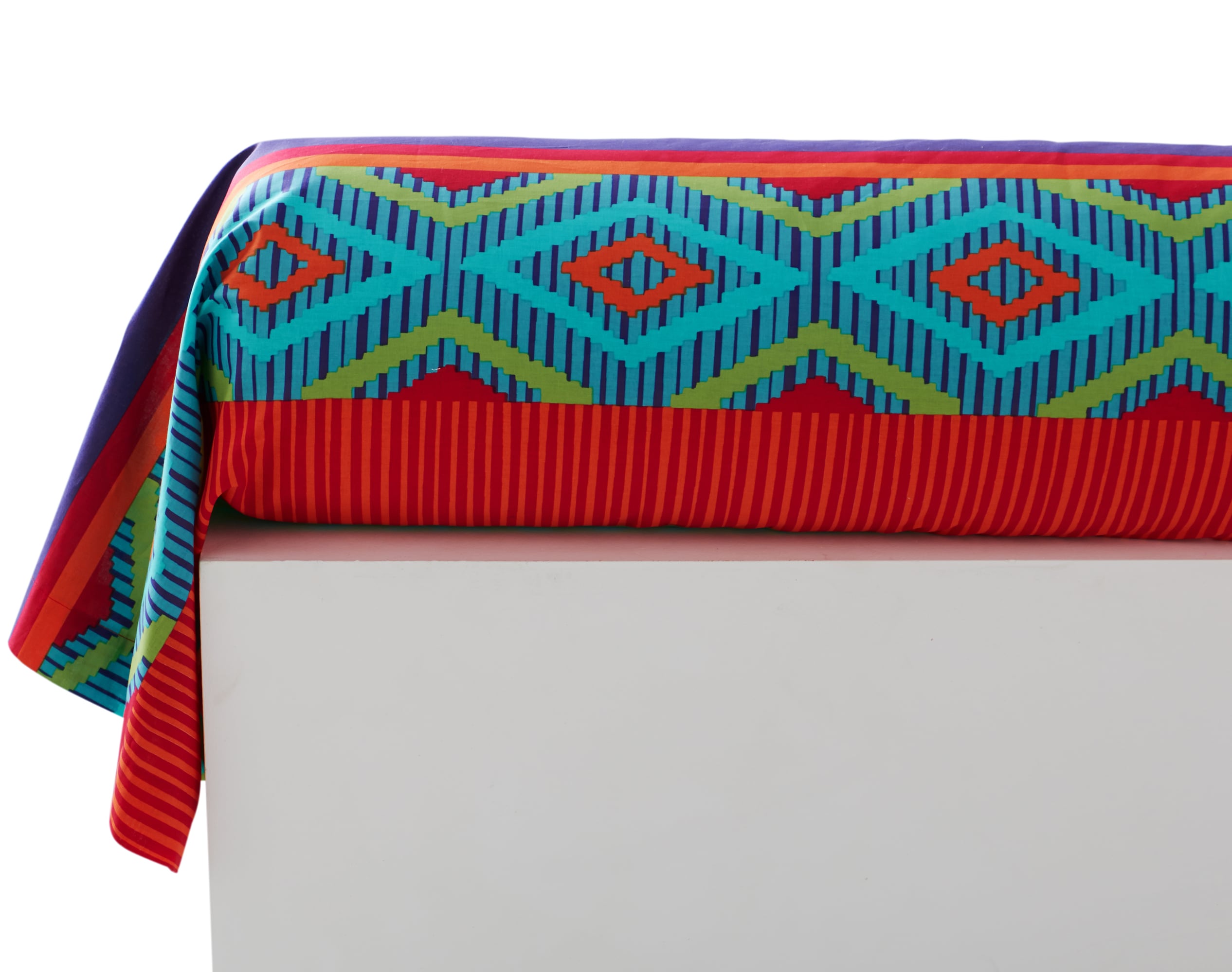 Taie de traversin 43x185 en coton multicolore Taie de traversin 43x185 en coton multicolore