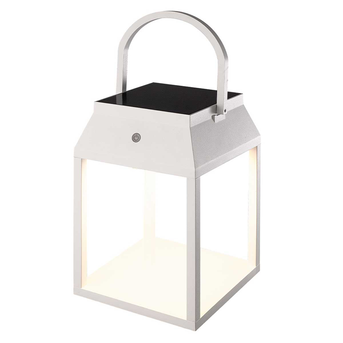 Lanterne solaire décorative aluminium blanc H29cm Lanterne solaire décorative aluminium blanc H29cm