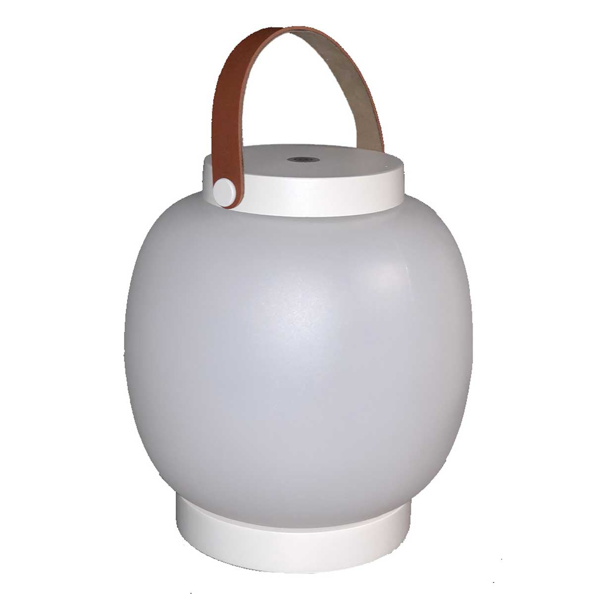 Lanterne sans fil anse en cuir cuir marron H22cm Lanterne sans fil anse en cuir cuir marron H22cm