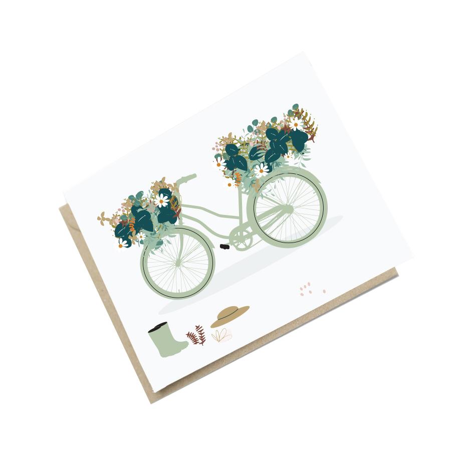 Carte vélo fleuri A6