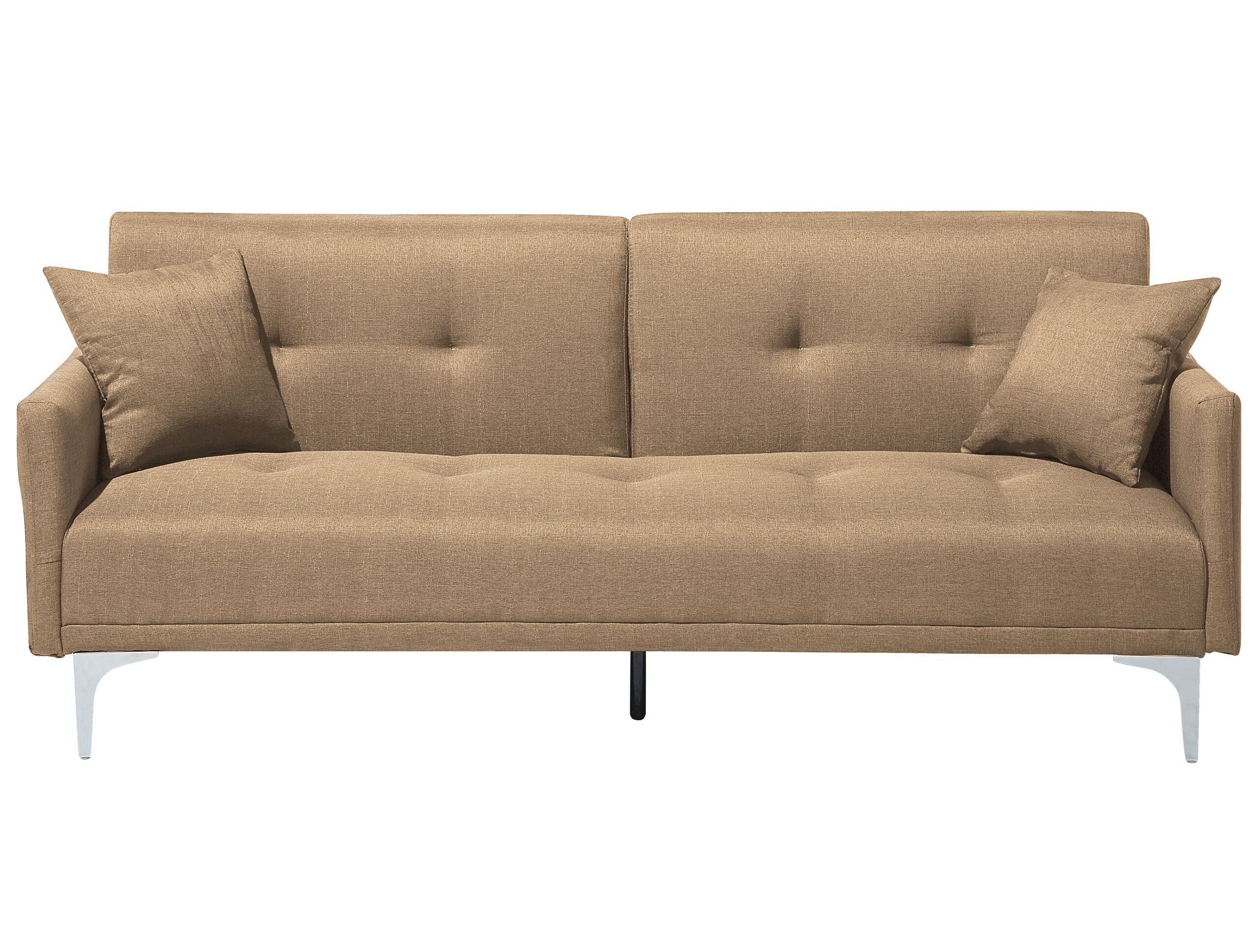 Canapé convertible 3 places en tissu beige (photo) Canapé convertible 3 places en tissu beige